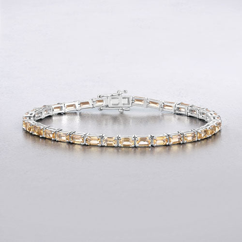 12.80 Carat Genuine Citrine .925 Sterling Silver Bracelet by Bids.com