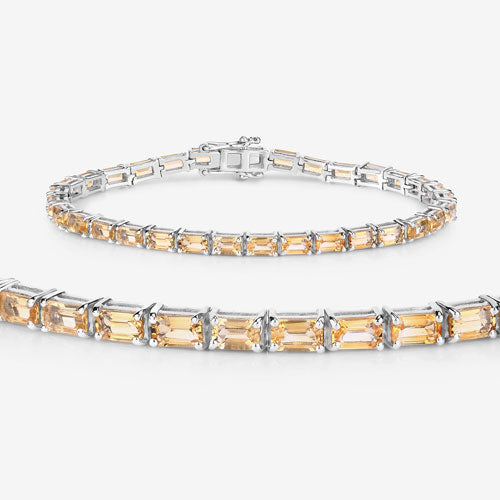 12.80 Carat Genuine Citrine .925 Sterling Silver Bracelet by Bids.com