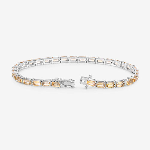 12.80 Carat Genuine Citrine .925 Sterling Silver Bracelet by Bids.com