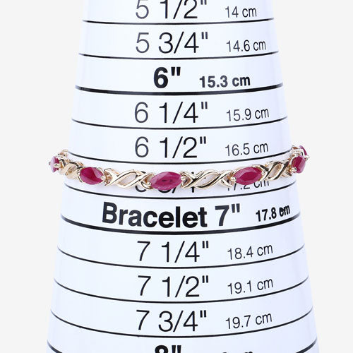 5.00 Carat Genuine Ruby 10K Yellow Gold Bracelet by Bids.com