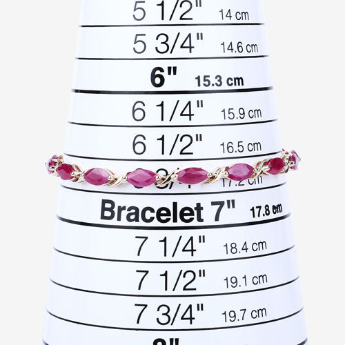 8.00 Carat Genuine Ruby 10K Yellow Gold Bracelet by Bids.com