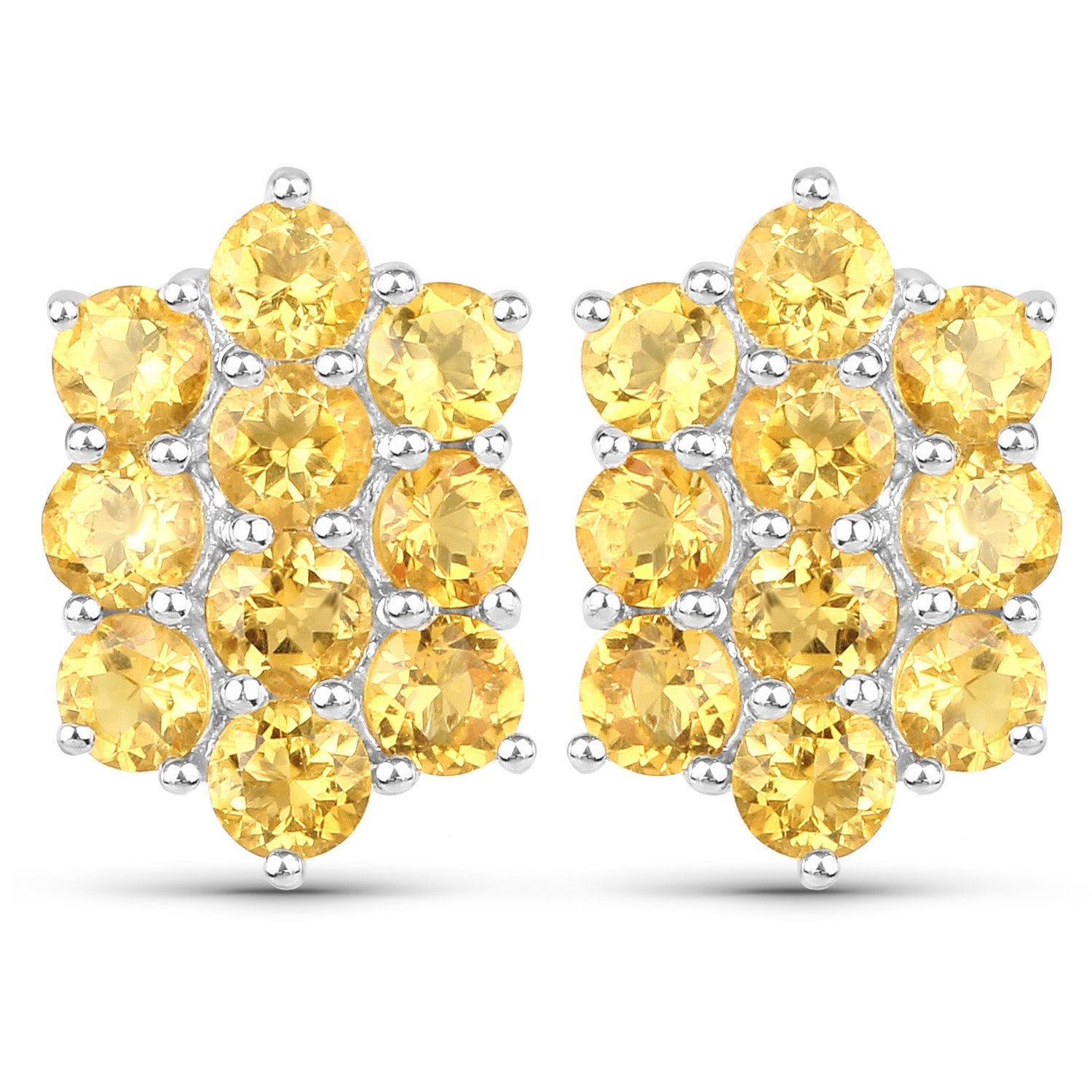 6.60 Carat Genuine Citrine .925 Sterling Silver 3 Piece Jewelry Set (Ring, Earrings, and Pendant w/ Chain) by Bids.com