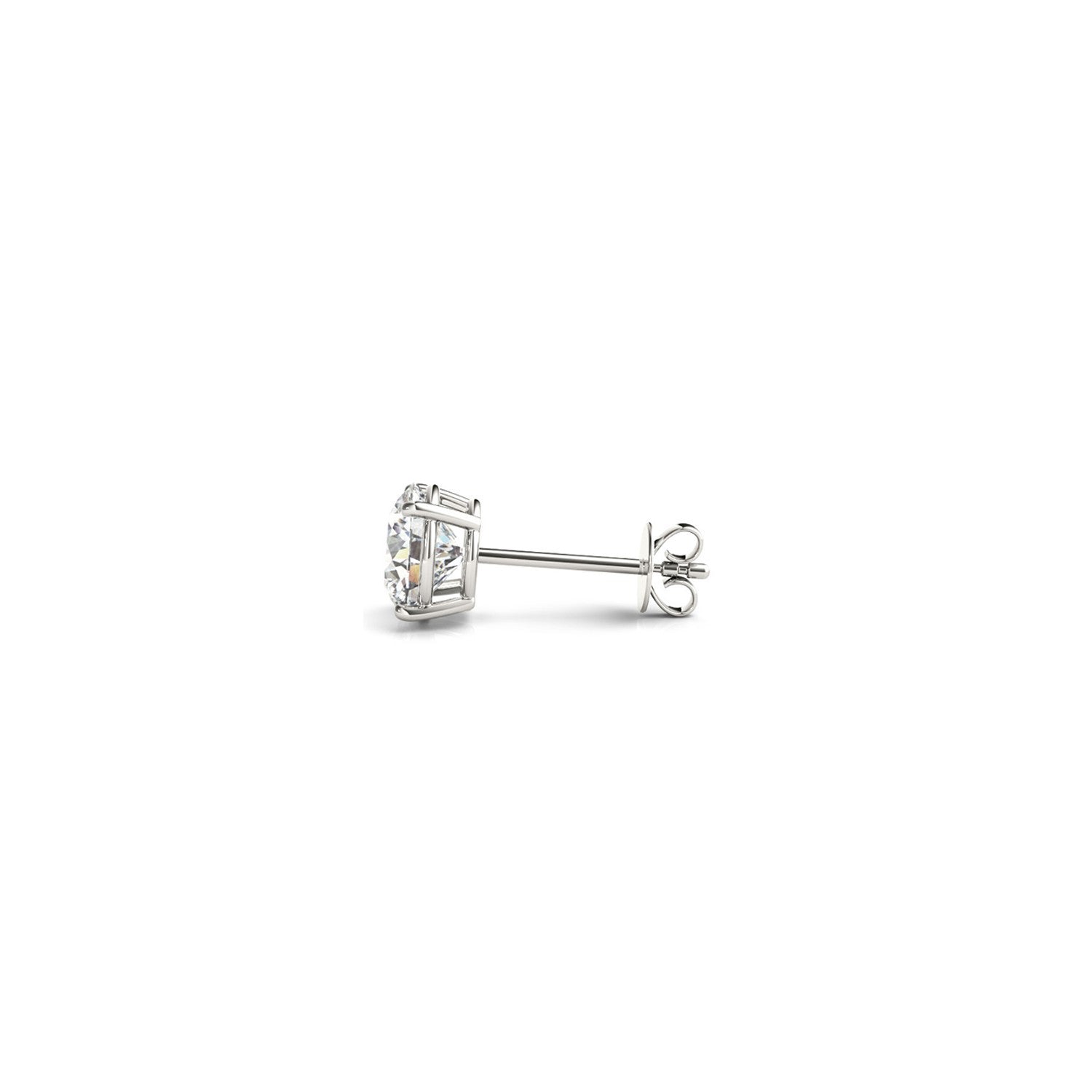 1 cttw Certified IGI Lab Grown Round Diamond Stud Earrings 14k White Gold (G/VS2) by Bids.com