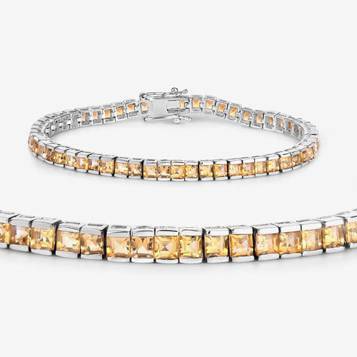 8.25 Carat Genuine Citrine .925 Sterling Silver Bracelet by Bids.com