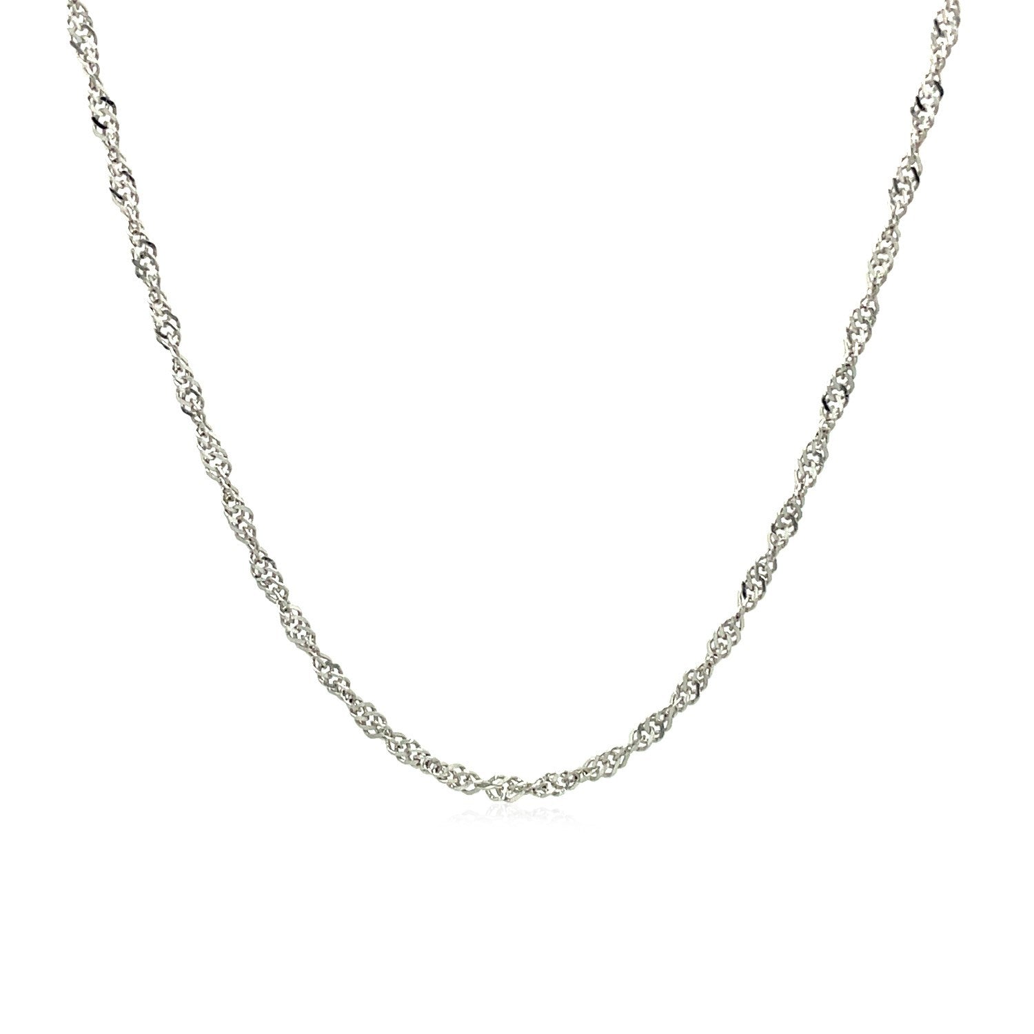 10k White Gold Singapore Chain 1.5mm by Bids.com