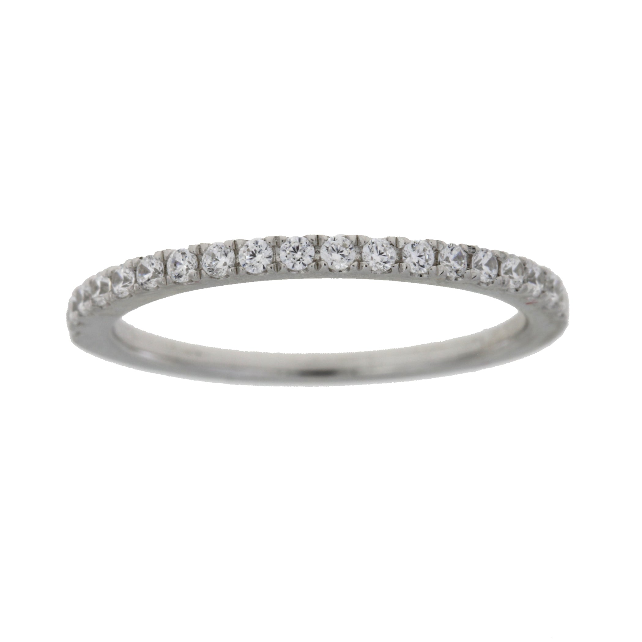 Cubic Zirconium Wedding Band Ring Sterling Silver by Bids.com