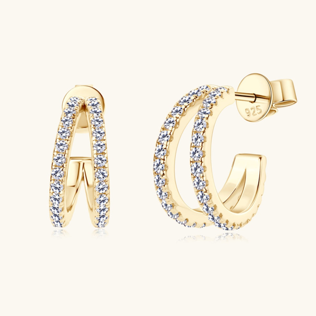 Sparkala™ Pure Sterling Silver C-Hoop Earrings by Sparkala