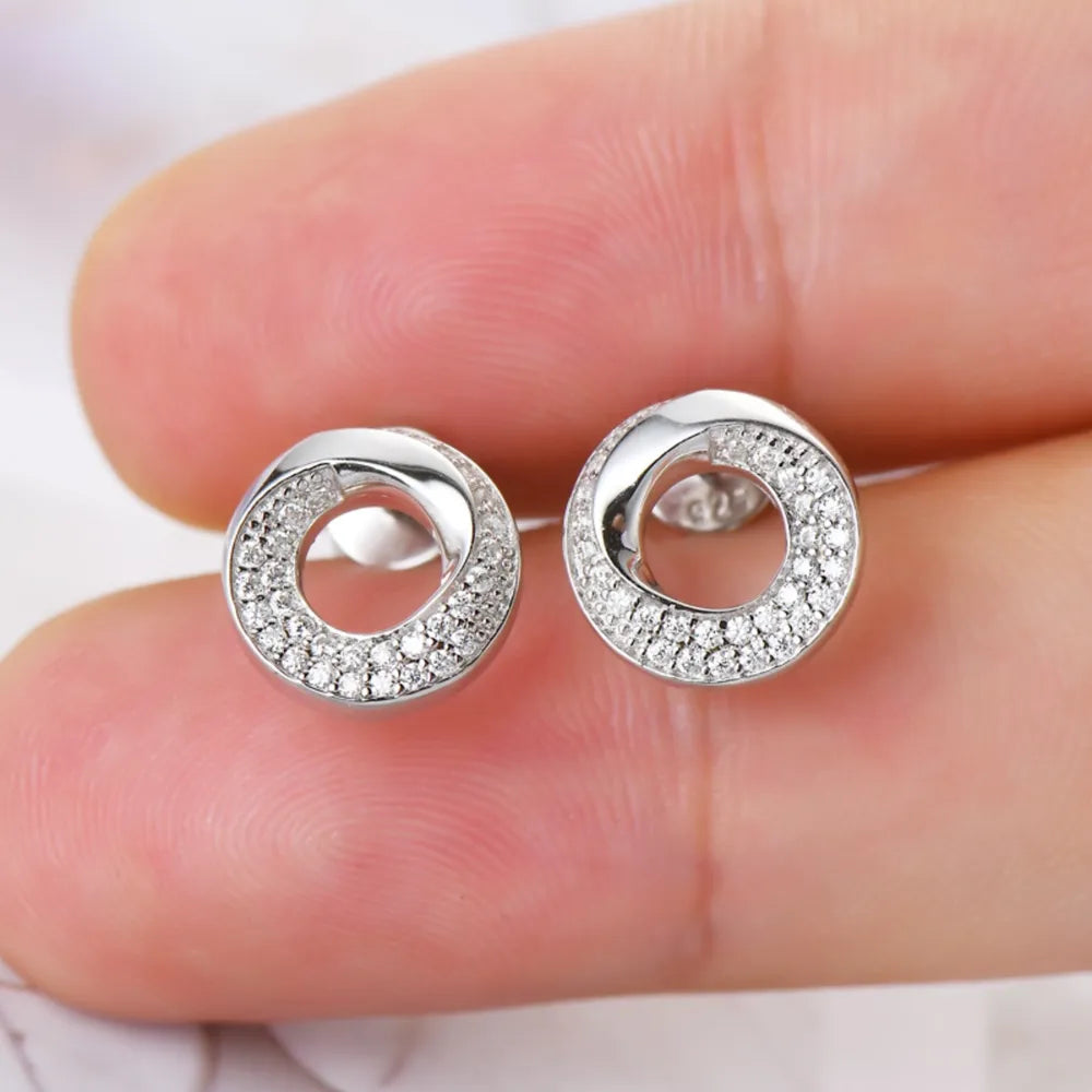 925 Sterling Silver Inlaid Sparkala™ Stud Earrings by Sparkala