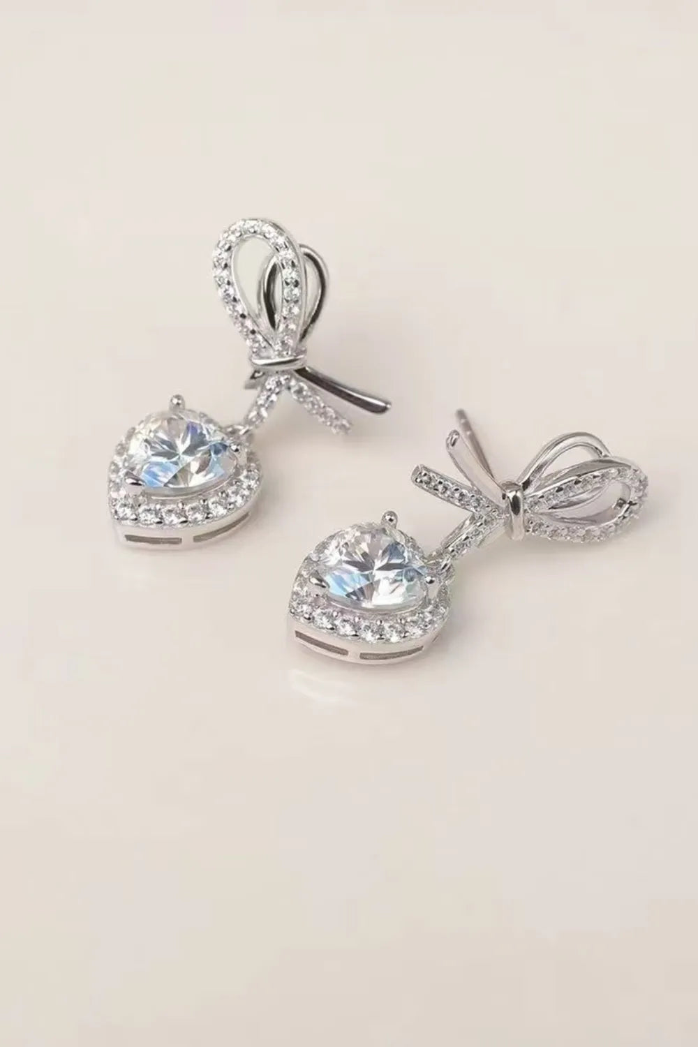 2 Carat Sparkala™ 925 Sterling Silver Heart Earrings by Sparkala