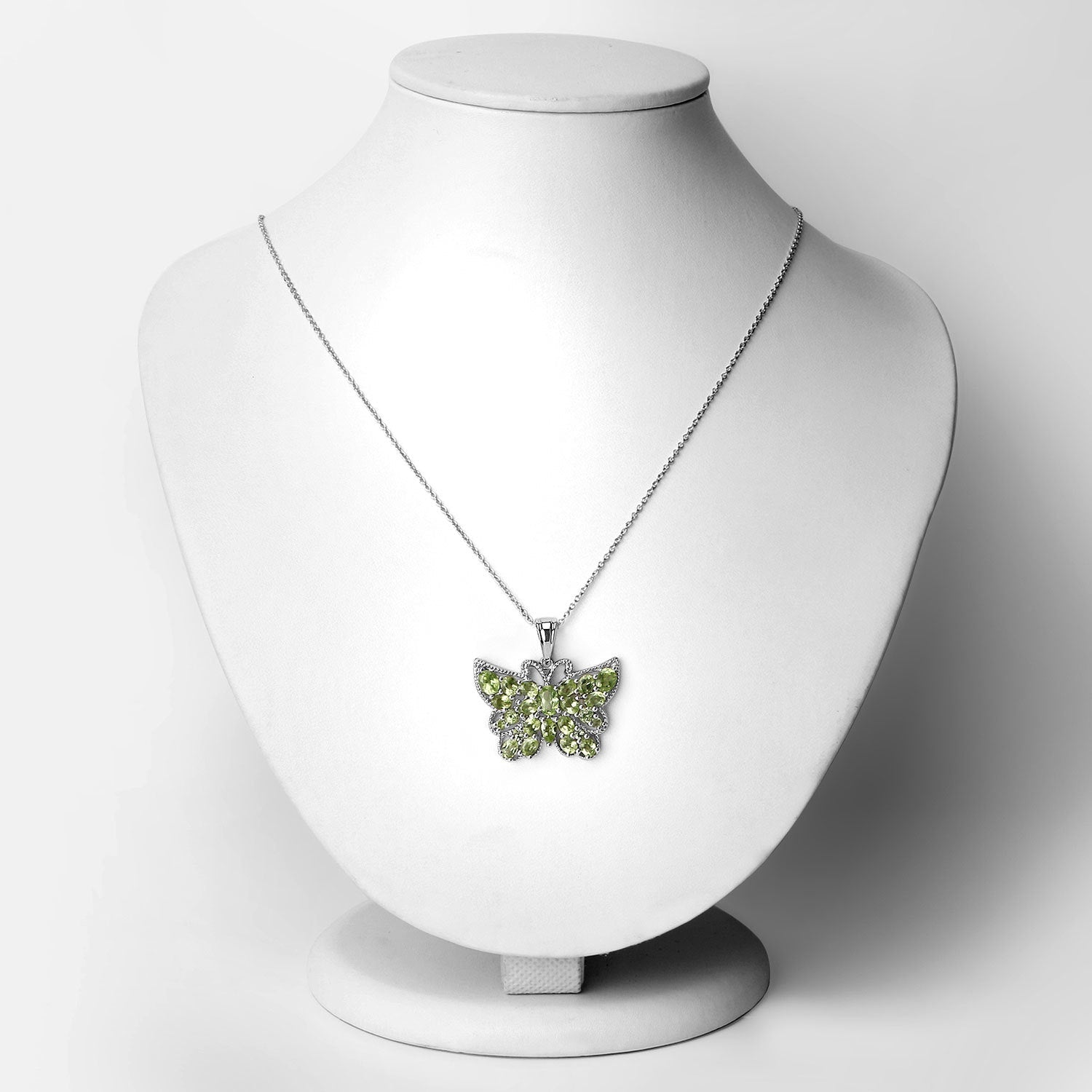 4.05 Carat Genuine Peridot .925 Sterling Silver Pendant DestGlow