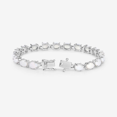 10.26 Carat Genuine Opal .925 Sterling Silver Bracelet by Bids.com