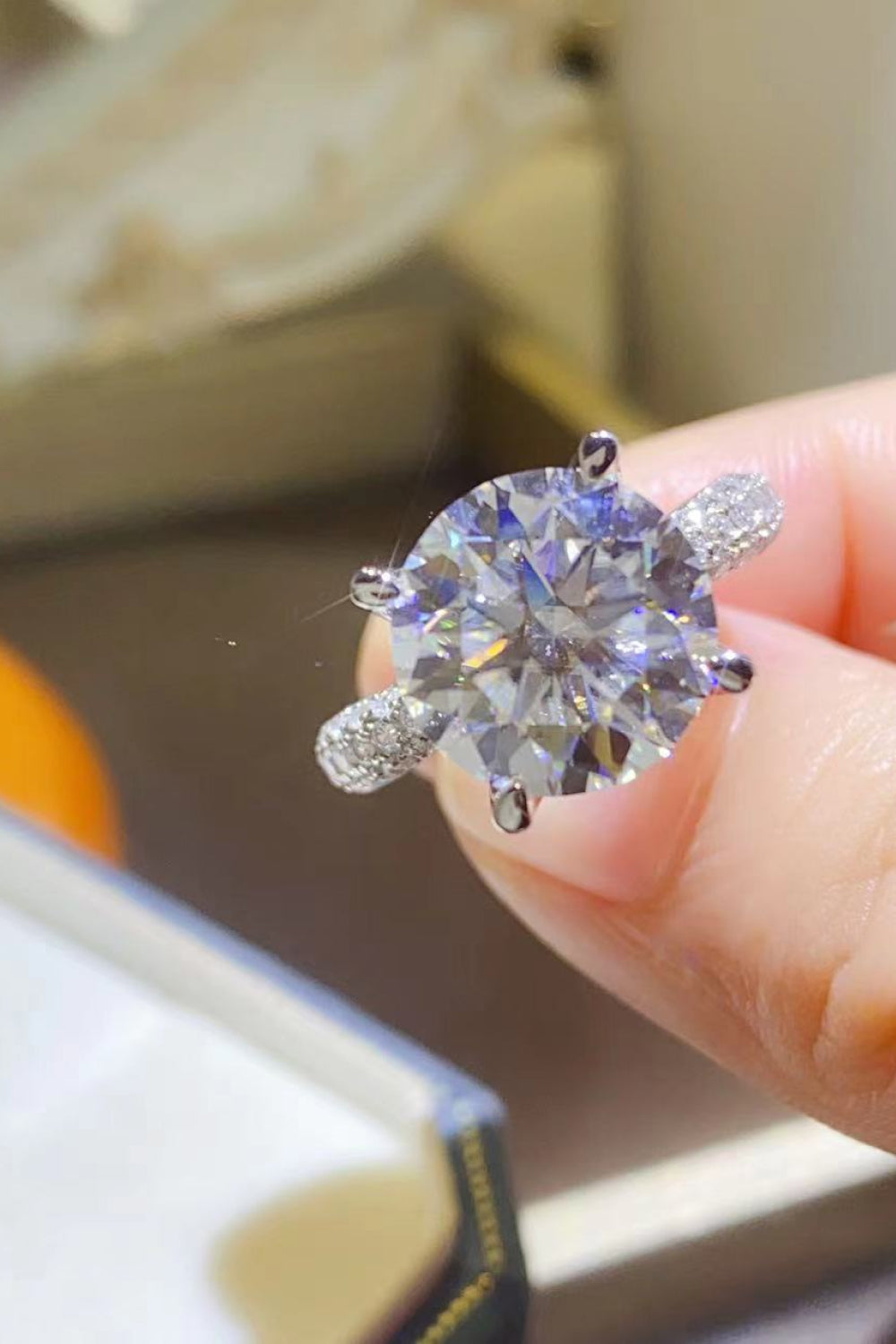 5 Carat Brilliant Round Cut Sparkala™ Platinum Over Pure Sterling Silver Ring by Sparkala