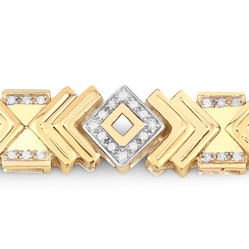 0.98 Carat Genuine White Diamond .925 Sterling Silver Bracelet by Bids.com