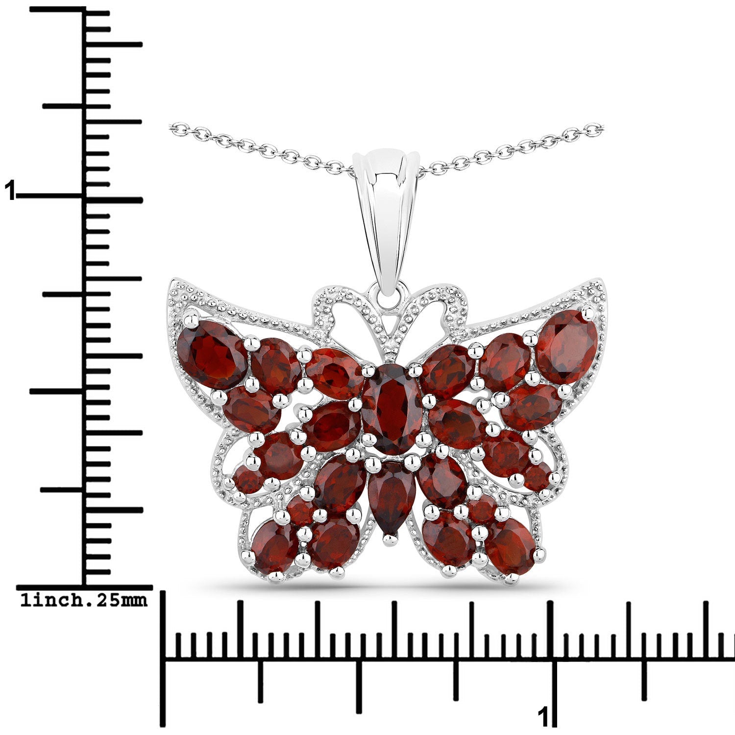 4.90 Carat Genuine Garnet .925 Sterling Silver Pendant by Bids.com