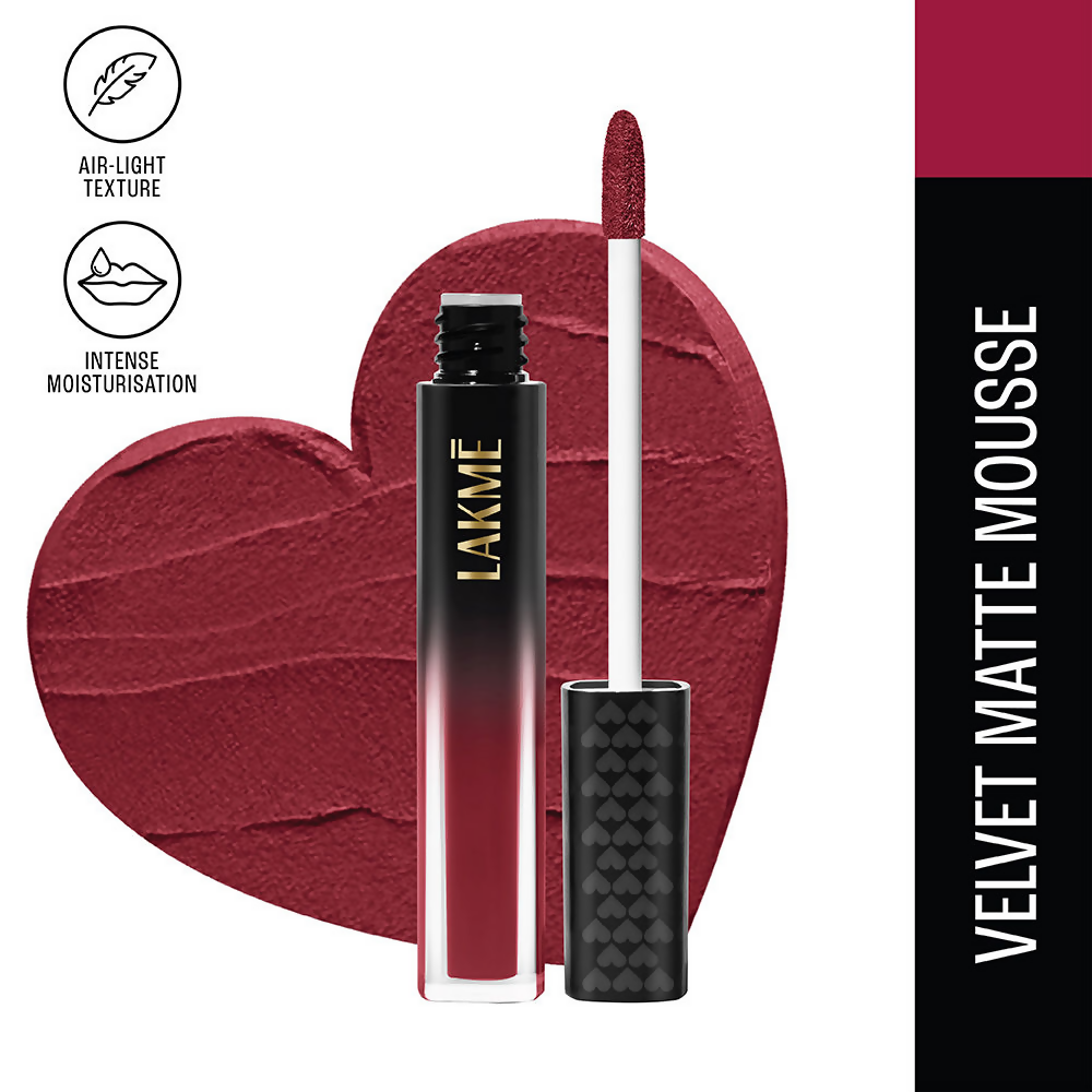 Lakme Xtraordin-Airy Velvet Matte Lip Mousse - Love Me Red