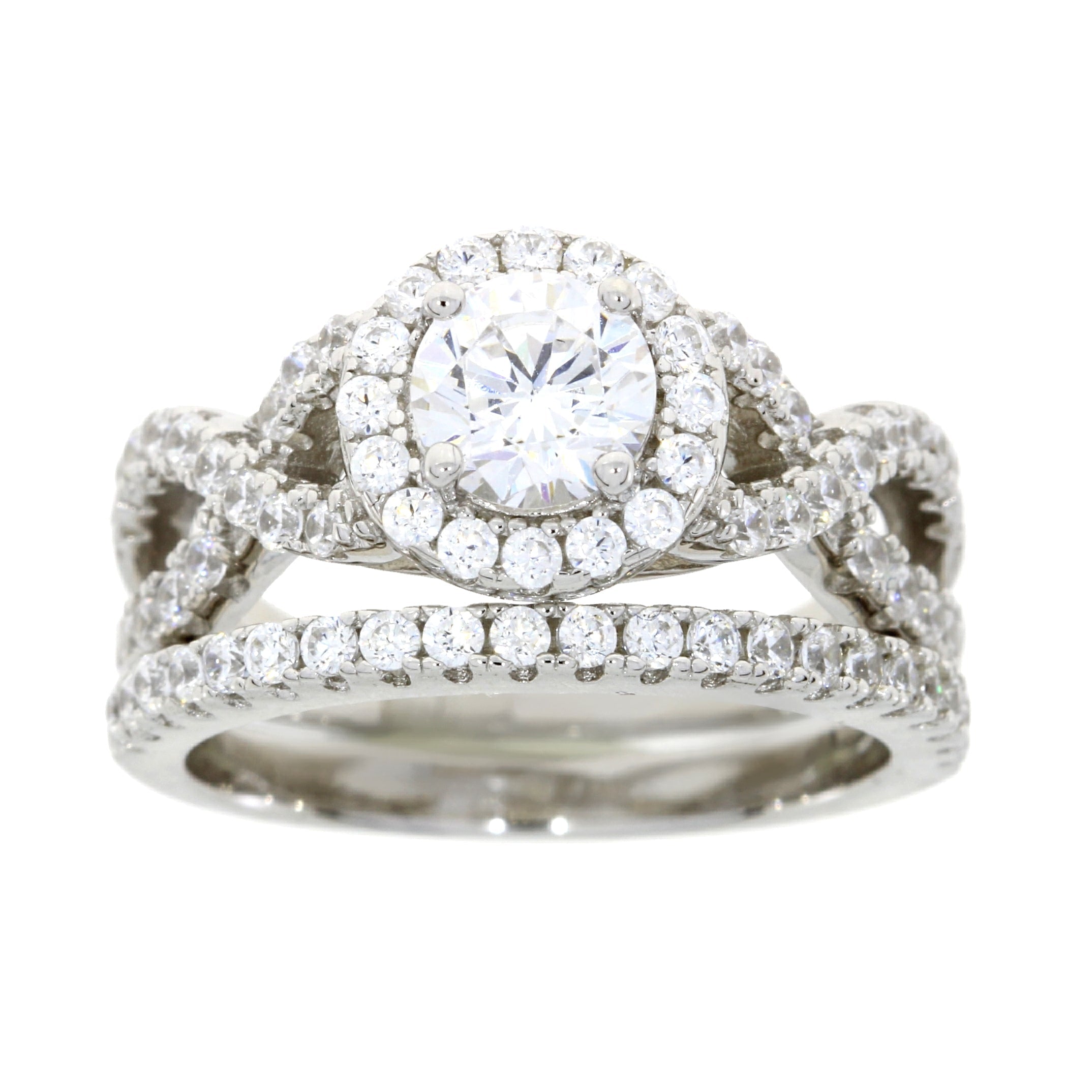 Cubic Zirconium CZ SS Bridal Sterling Silver