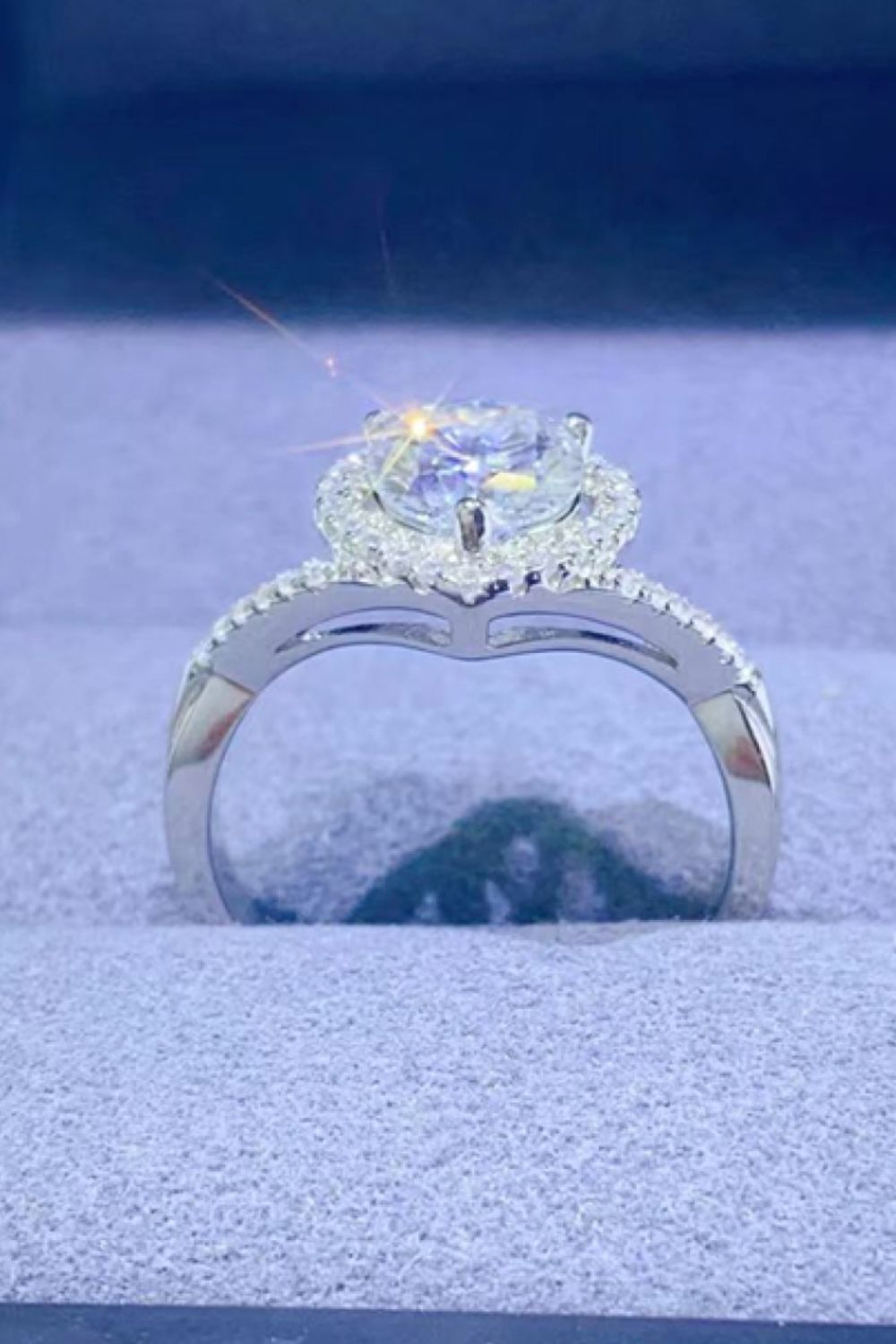 Adored 1 Carat Yellow Green Sparkala™ Platinum Over Pure Sterling Silver Heart Ring by Sparkala