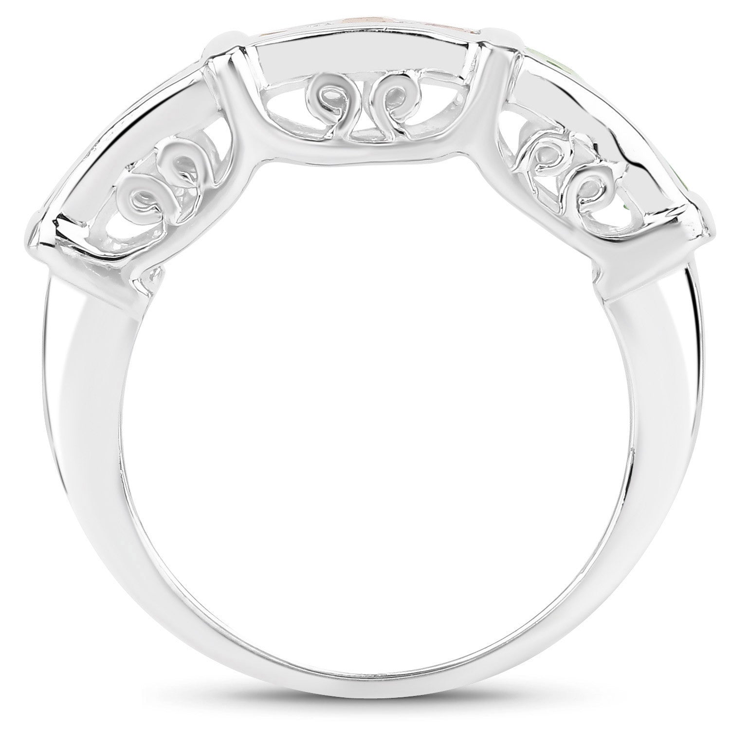 1.08 Carat Genuine Multi Sapphire .925 Sterling Silver Ring by Bids.com
