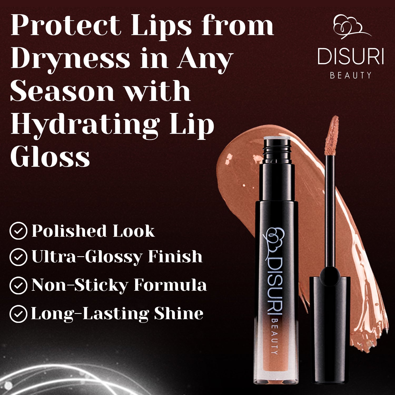 DISURI Beauty Glossy Blast Lip Gloss - Light Sauce (M52)