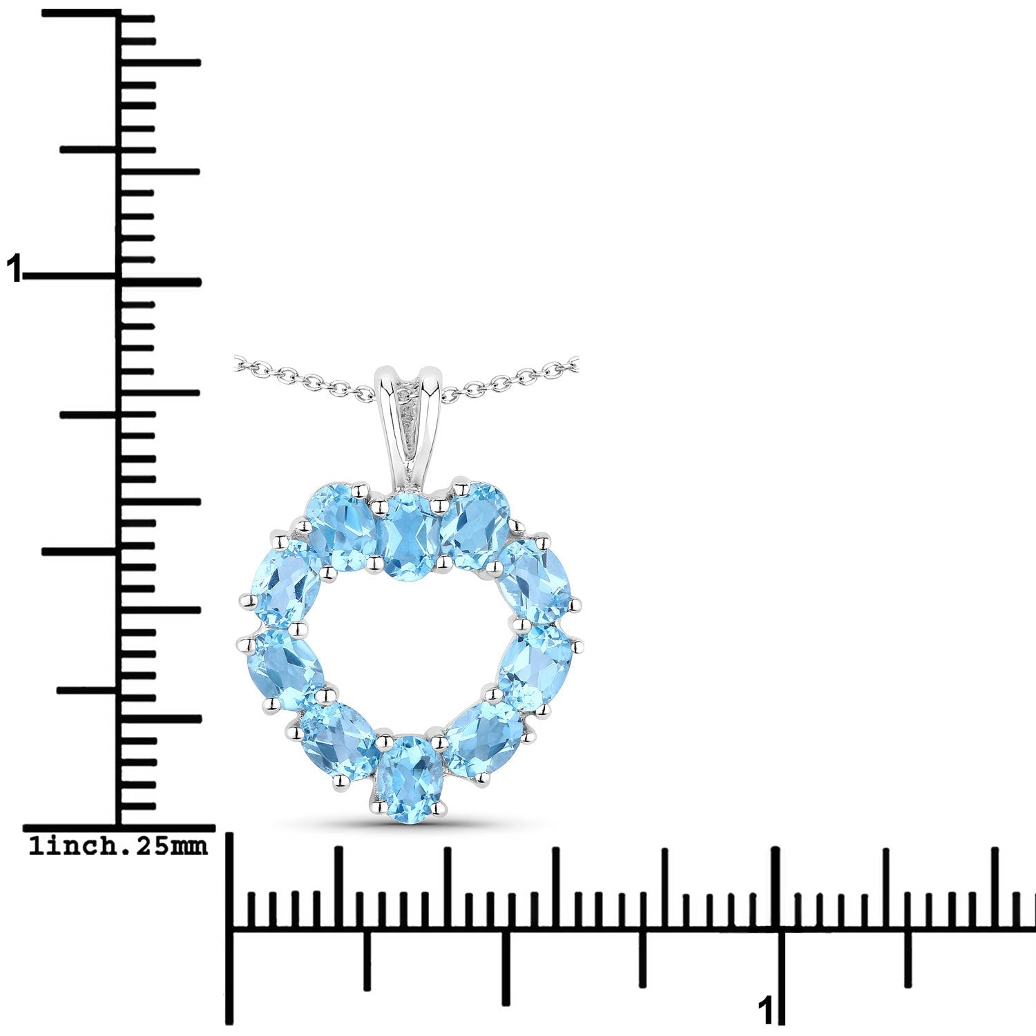 1.90 Carat Genuine Swiss Blue Topaz .925 Sterling Silver Pendant by Bids.com