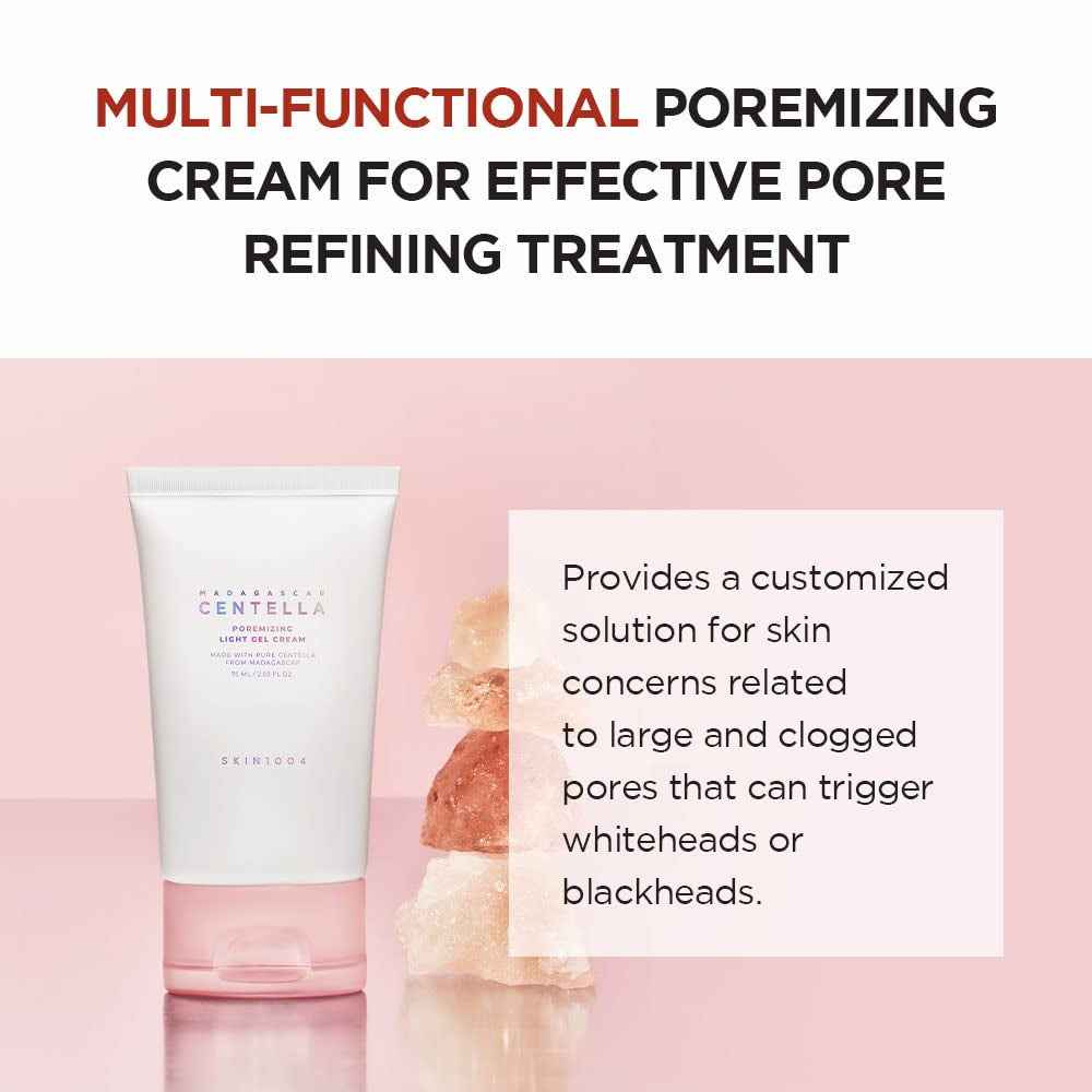Madagascar Centella Poremizing Light Gel Cream 2.53 Fl.Oz (75Ml) | Tightens Pores | Soothes Irritated Skin