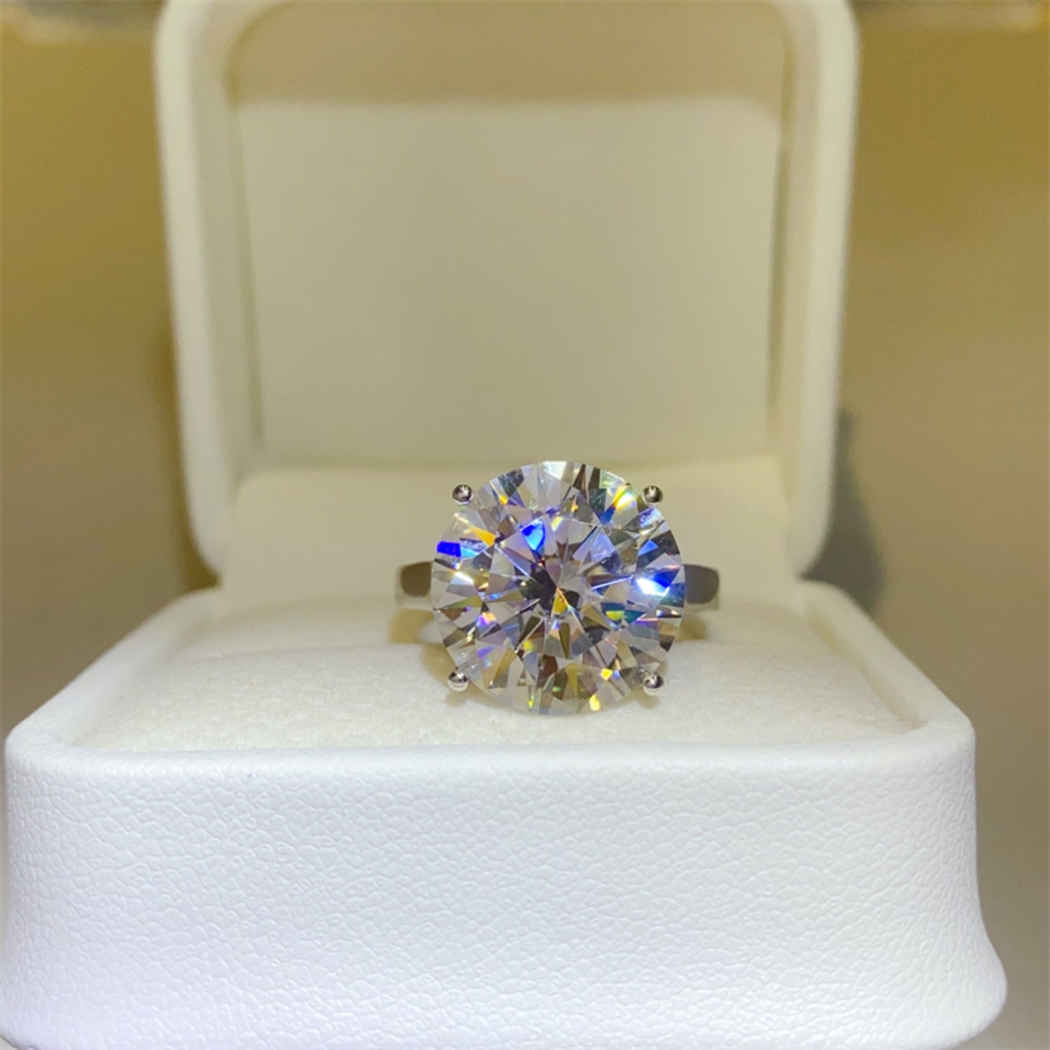 10 Carat Brilliant Round Cut Sparkala™ Pure Sterling Silver Ring by Sparkala