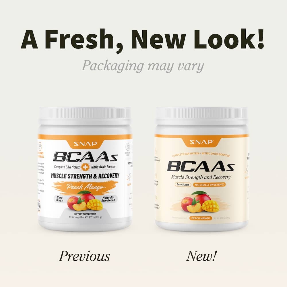 BCAA Powder (Peach Mango Flavor) by Snap Supplements