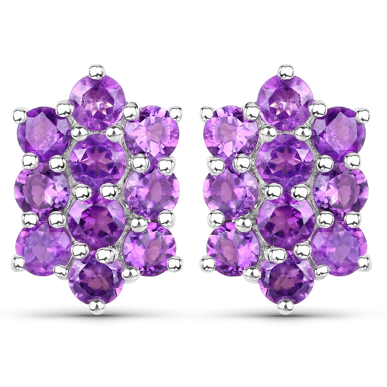 6.80 Carat Genuine Amethyst .925 Sterling Silver 3 Piece Jewelry Set (Ring, Earrings, and Pendant w/ Chain) by Bids.com