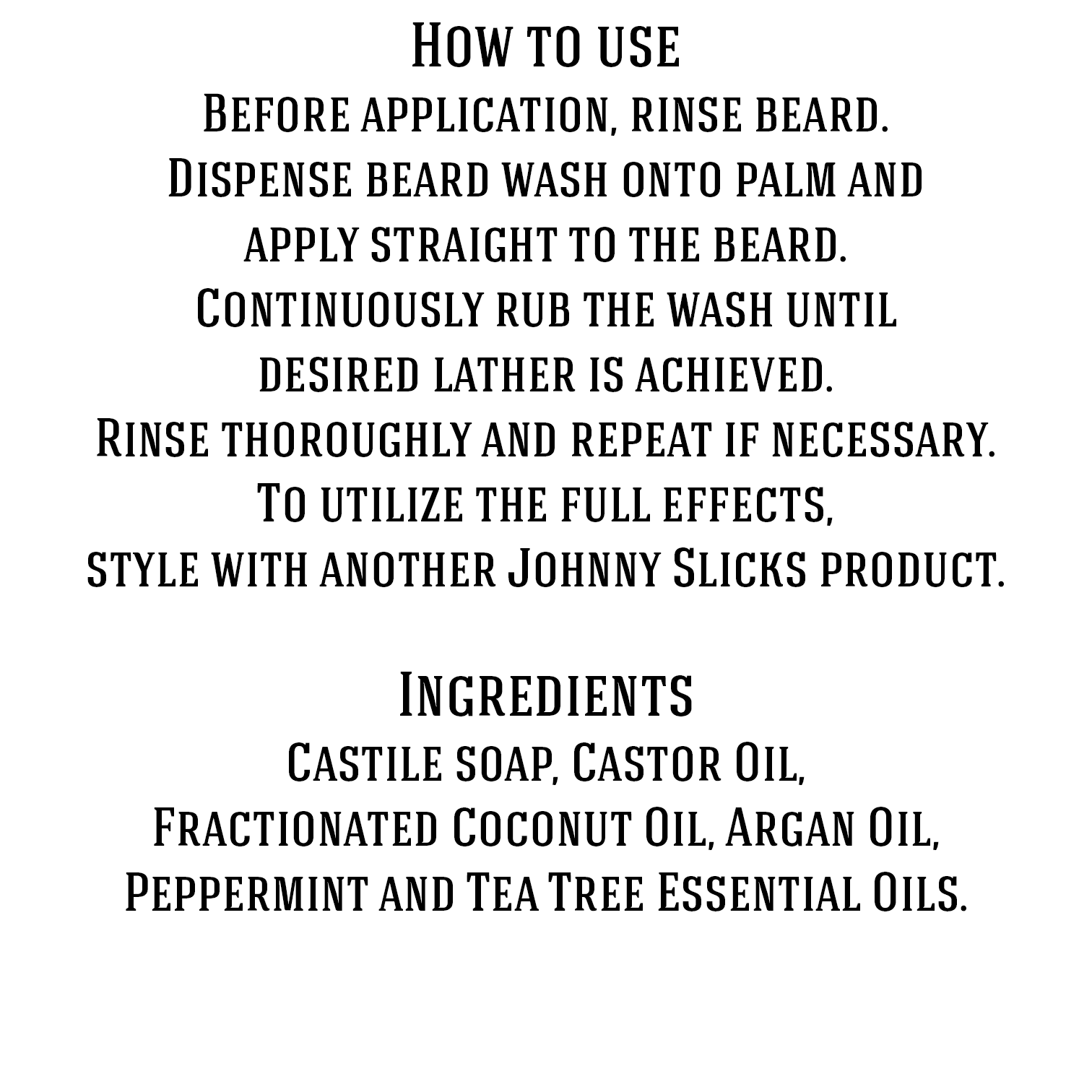 Organic Hand Whipped Beard Wash by Johnny Slicks