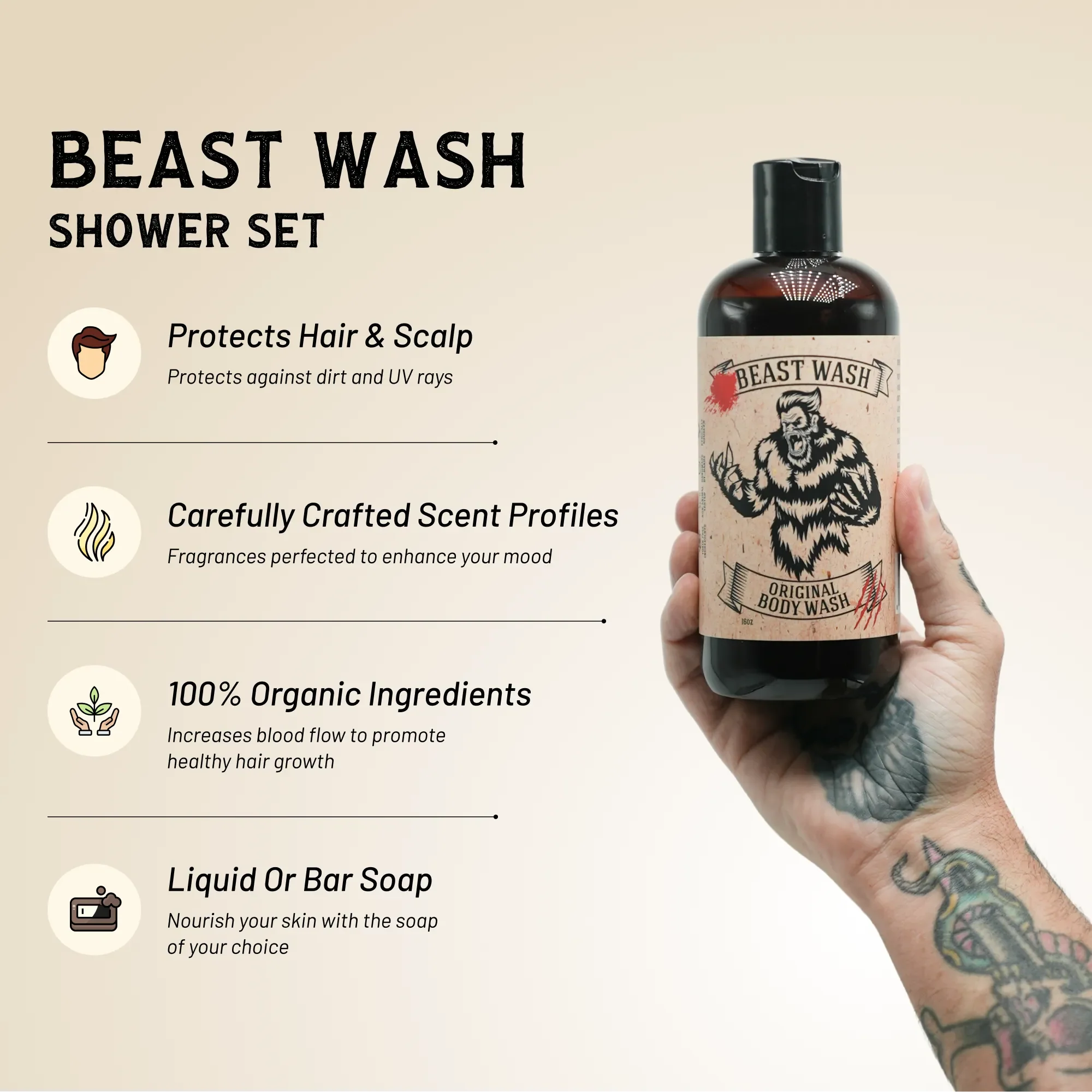 Beast Wash Shower Set by Johnny Slicks
