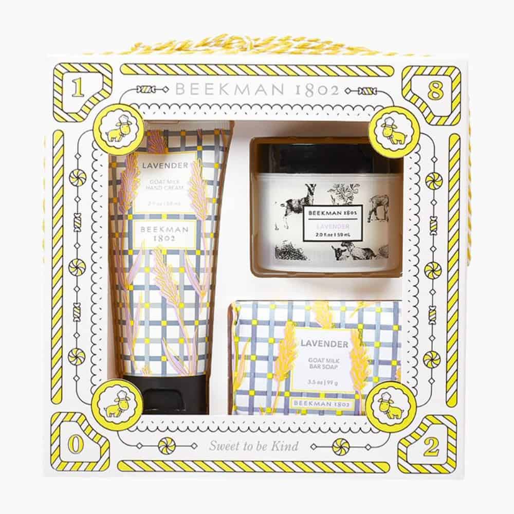 Beekman 1802 Lavender Sweet to be Kind Goat Milk Skincare Gift Set by Nava Beauty