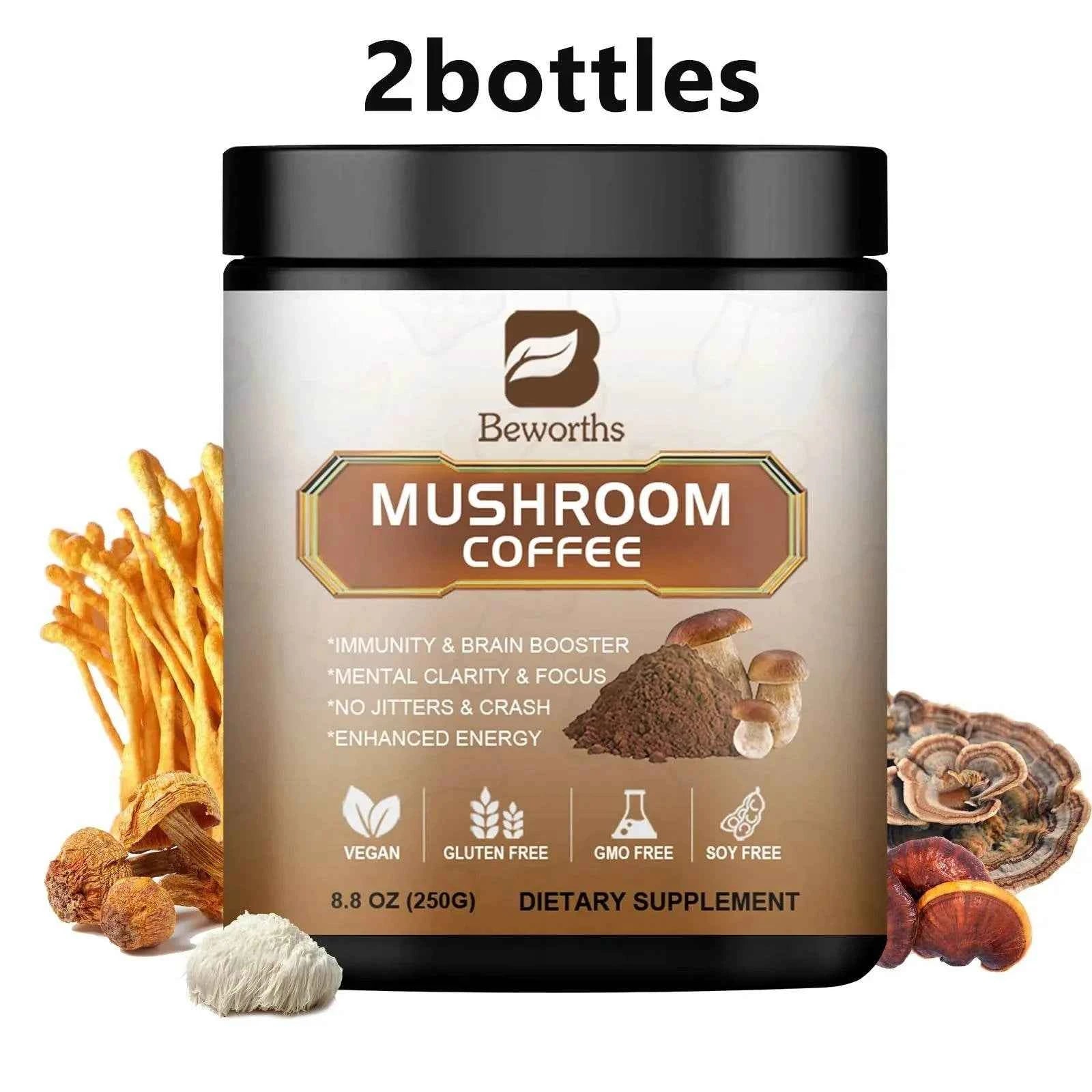 Mushroom Coffee with Cordyceps, Reishi & Lion&