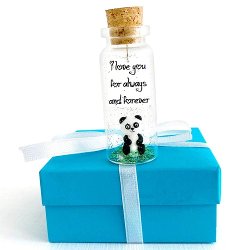Personalized Message in Bottle - Cute Anniversary Gift (Bear, Panda, Cat & More)