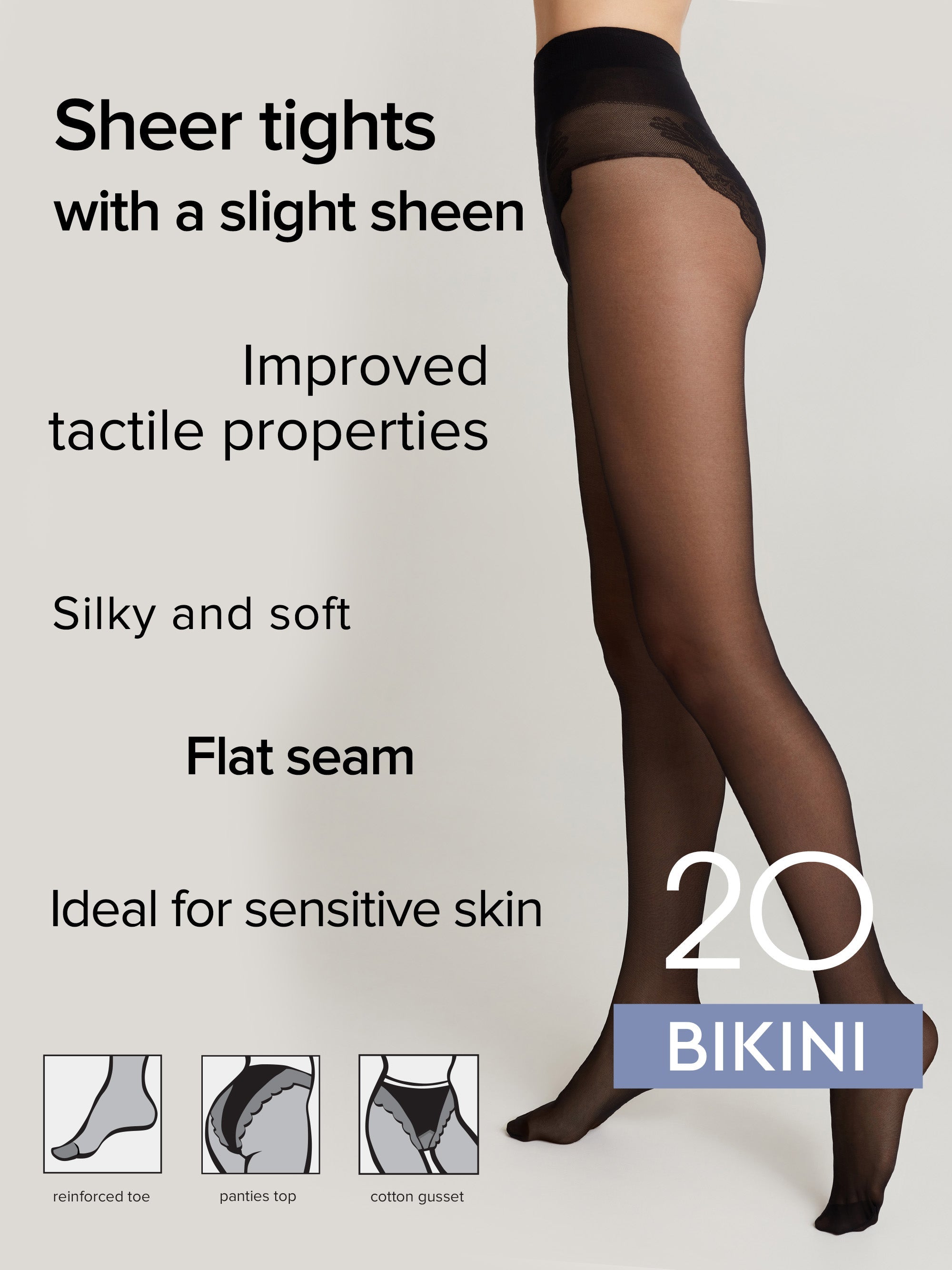 Tights Conte Bikini 20 Den - Ajour Top - DestGlow