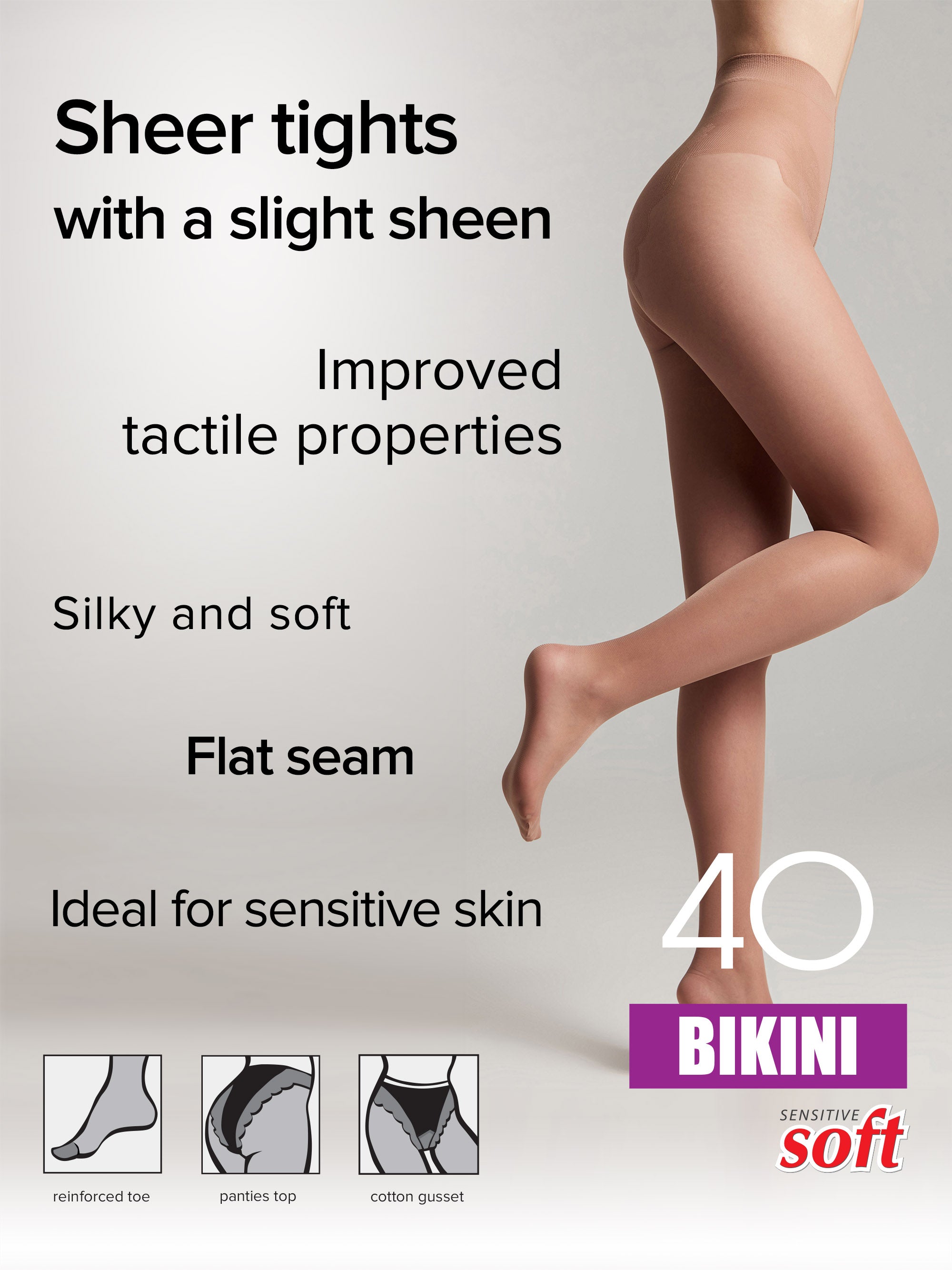 Tights Conte Bikini 40 Den - Ajour Top by TheRanok.com