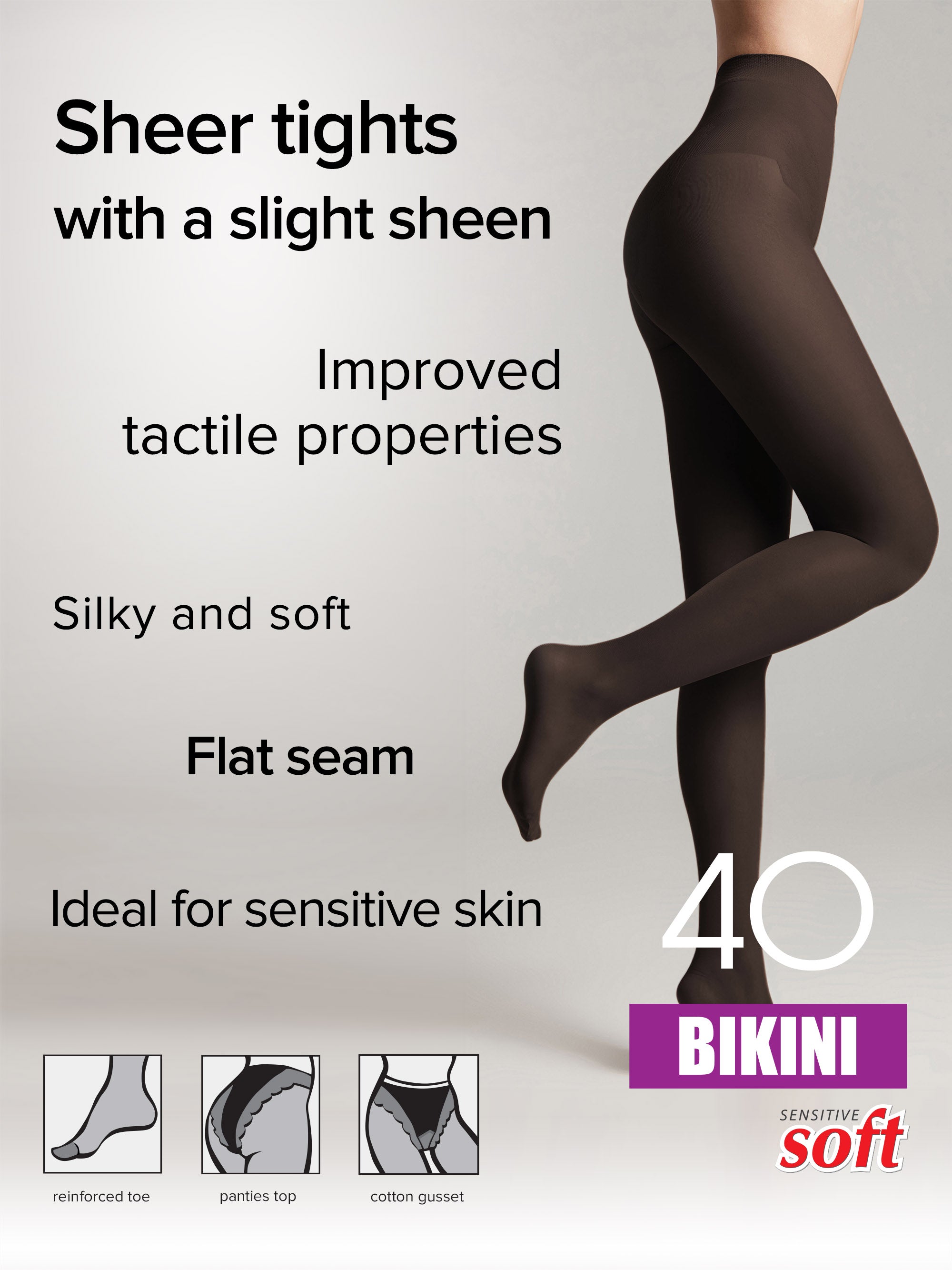 Tights Conte Bikini 40 Den - Ajour Top - DestGlow
