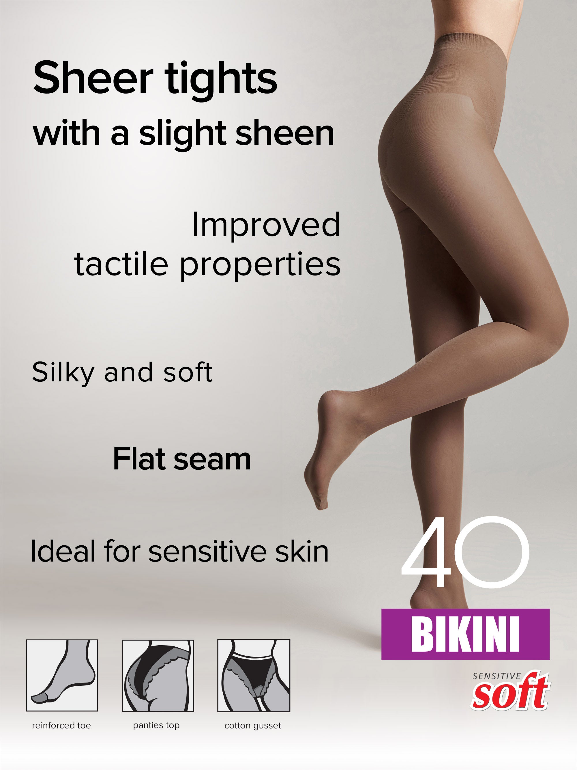 Tights Conte Bikini 40 Den - Ajour Top - DestGlow