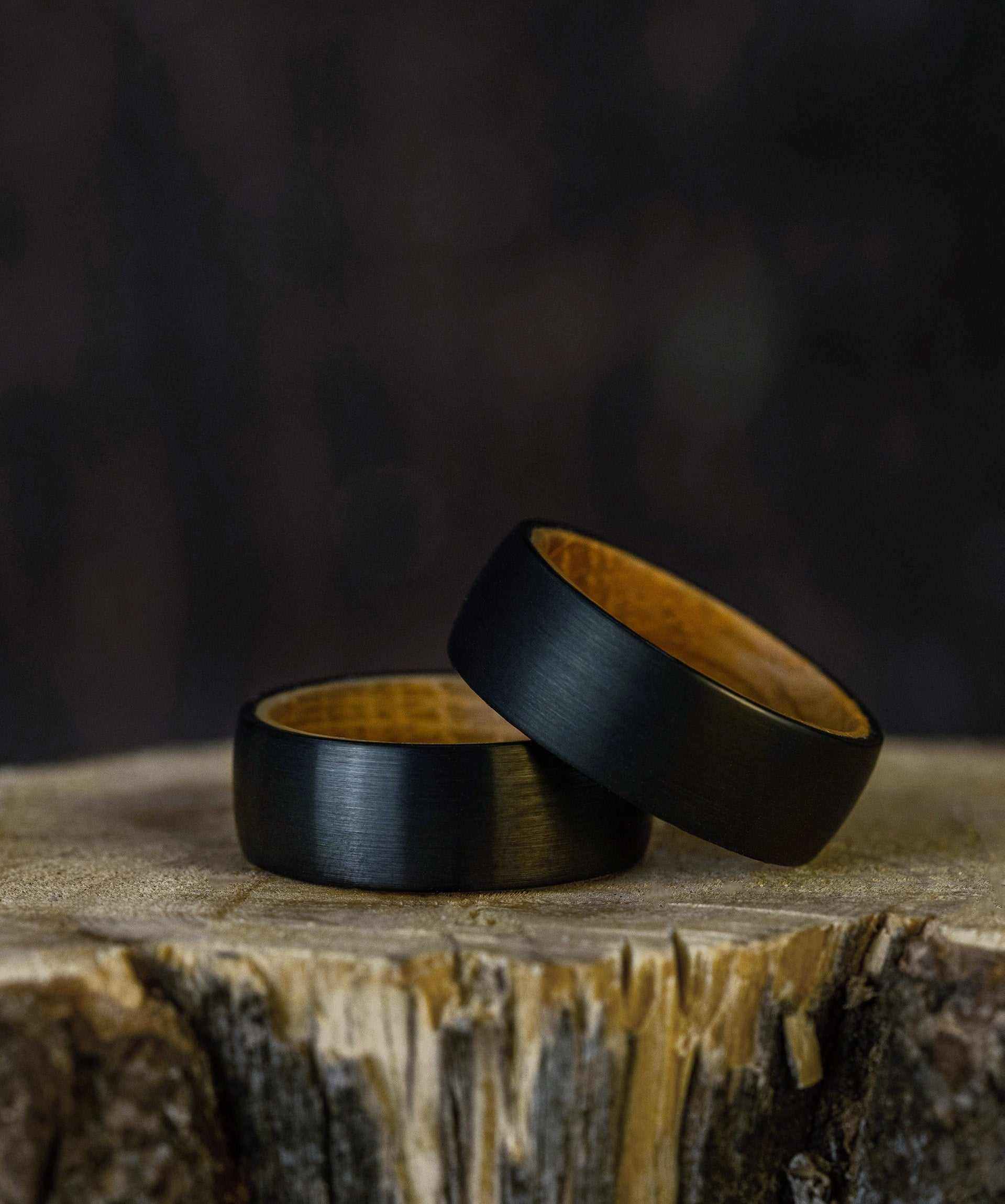 Plain Whiskey Barrel Tungsten Carbide Ring - DestGlow