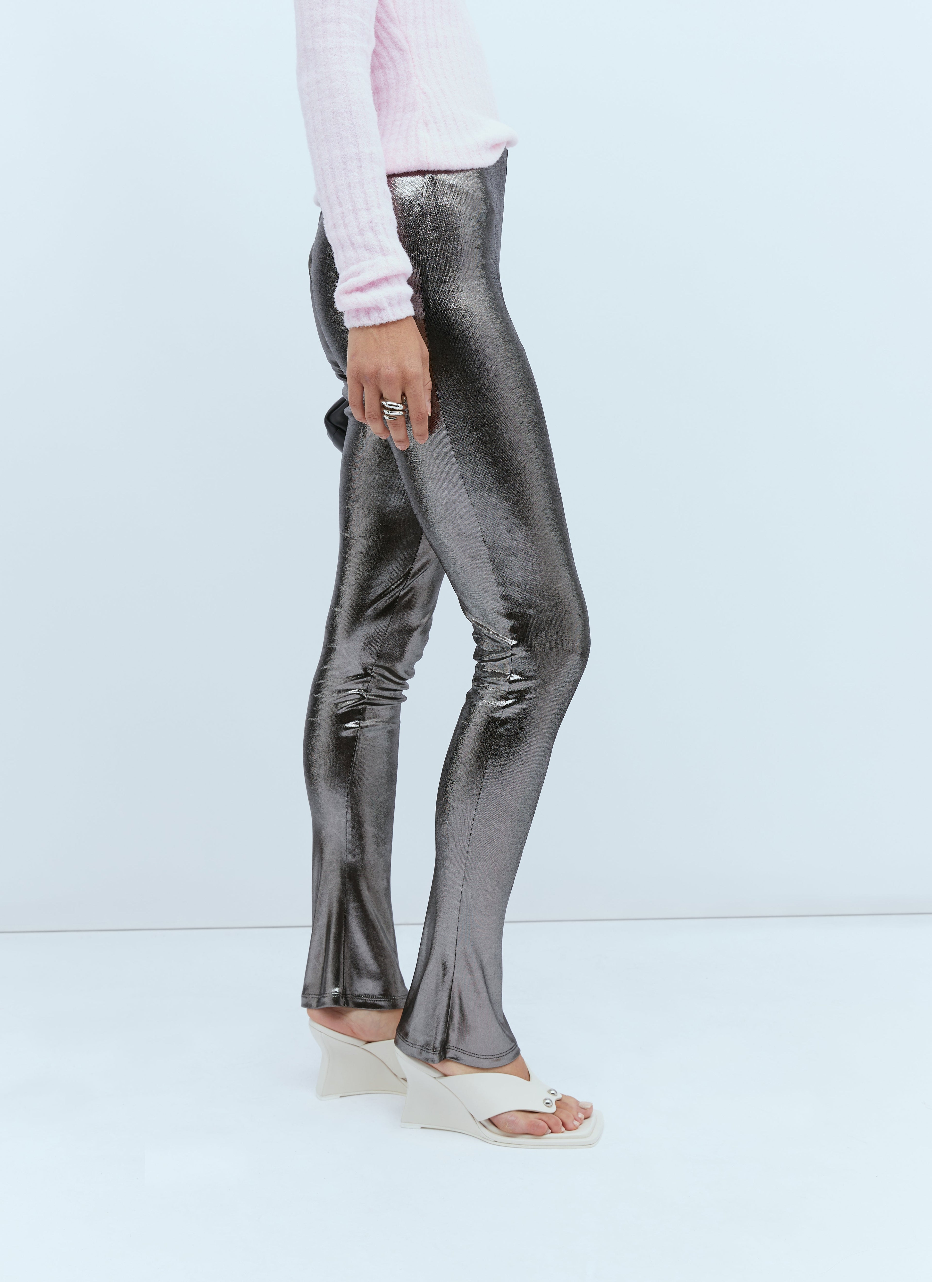 Blumarine Women Metallic Leggings by Luosophy