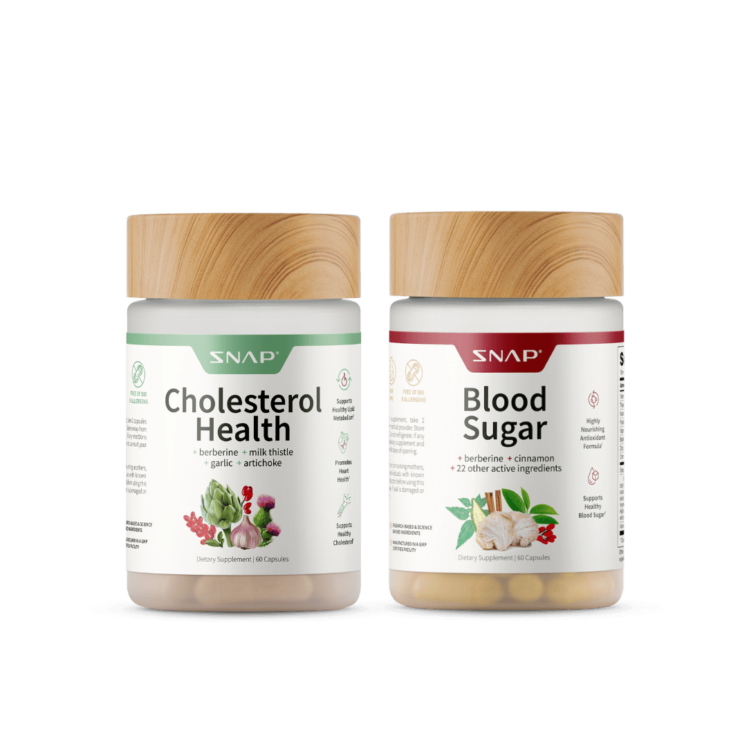 Blood Sugar & Cholesterol Health Bundle by Snap Supplements