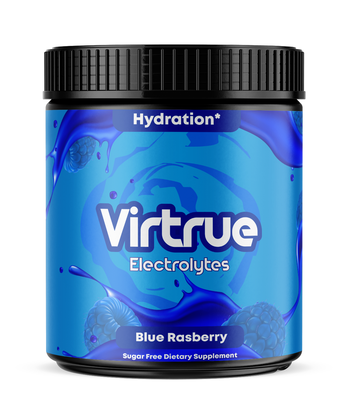 Blue Raspberry Electrolyte Hydration – Sugar-Free | Refreshing & Rapid Rehydration Formula by Virtrue