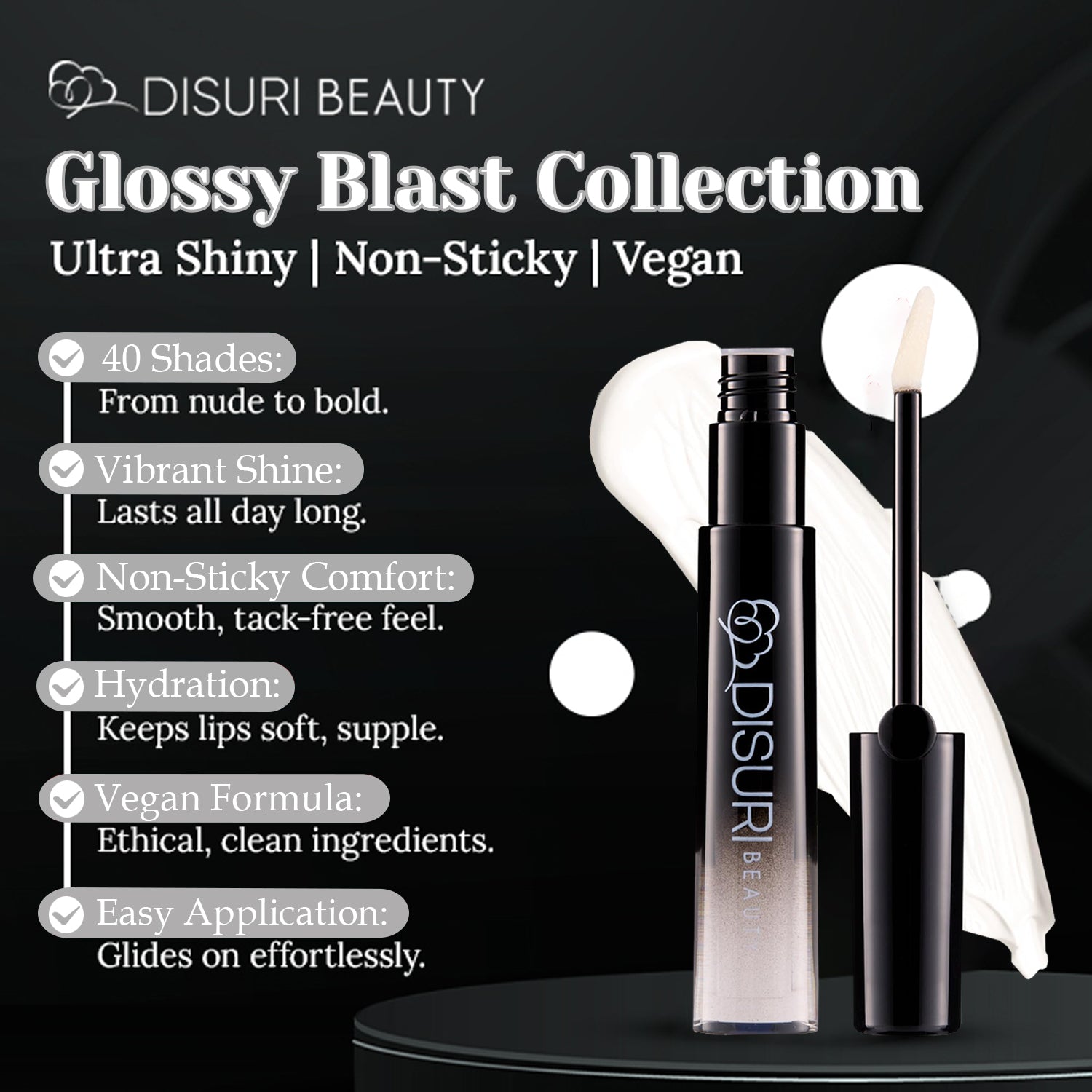 DISURI Beauty Glossy Blast Lip Gloss - Glossy Pop (M13)