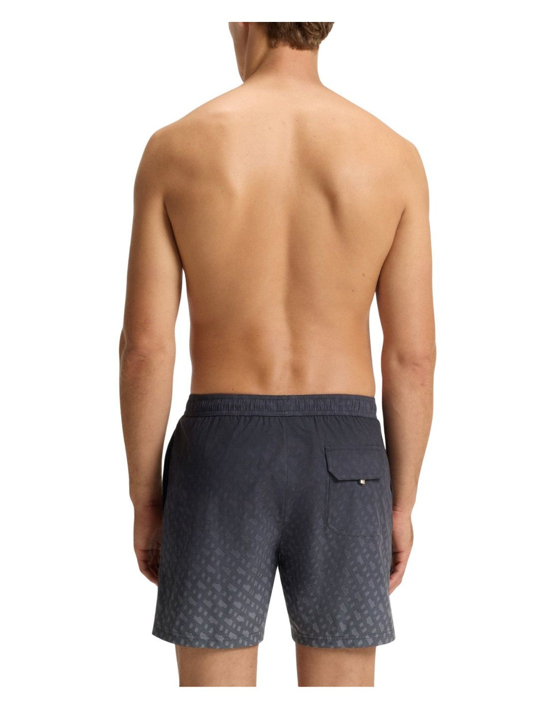 Boss Vale Monogram Print Shorts - Black by Denim Exchange