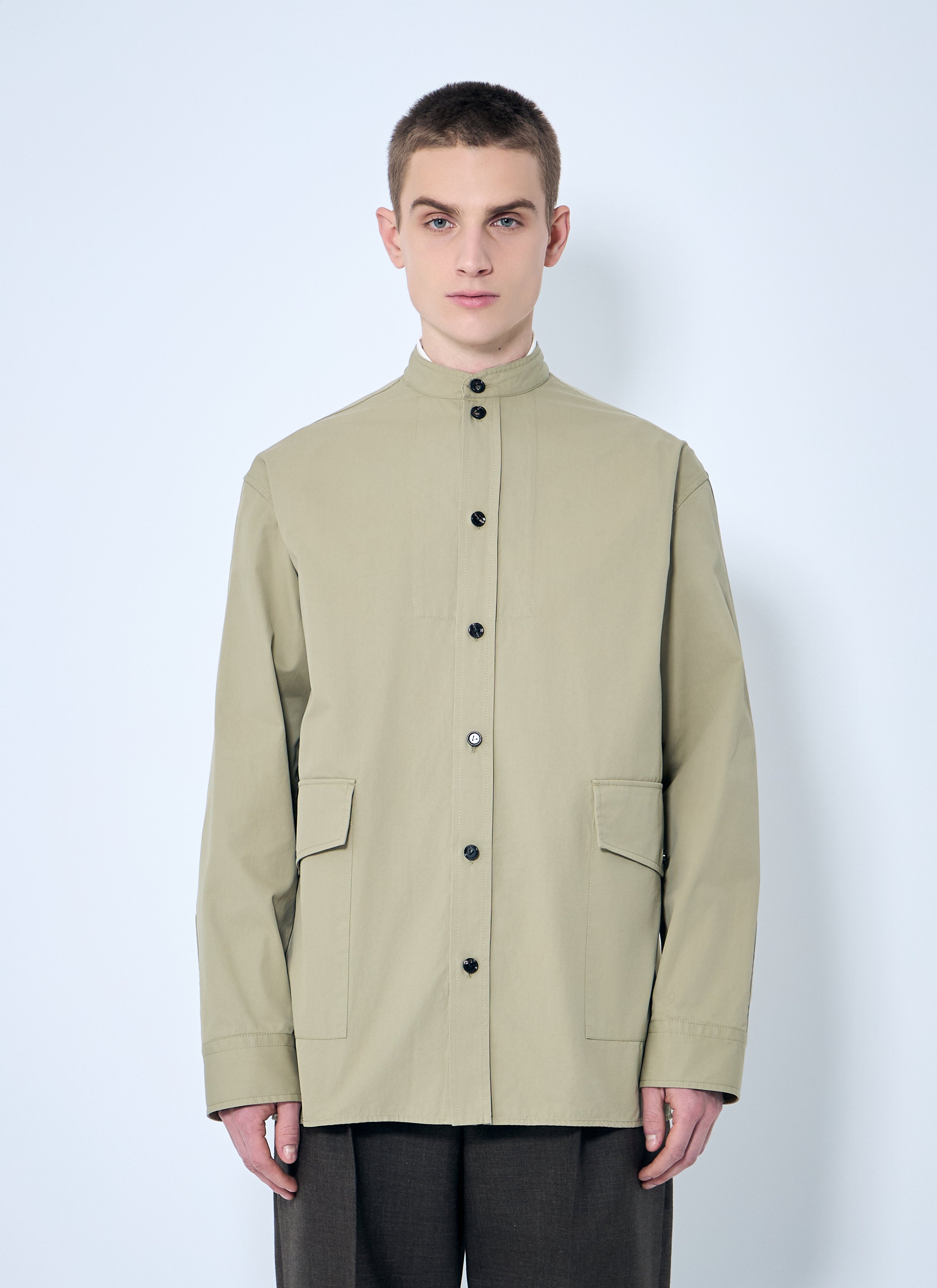 Bottega Veneta Men Light-Cotton Twill Overshirt by Luosophy