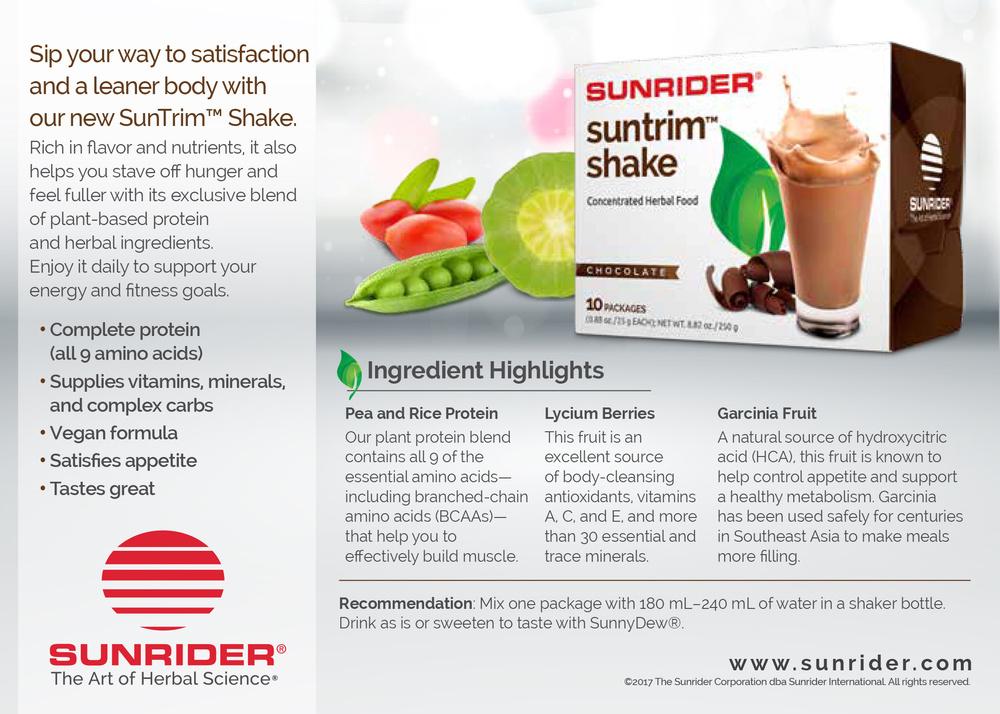 NOW AVAILABLE SunTrim Shake - Unique Protein Shake by Sunrider by Herb&