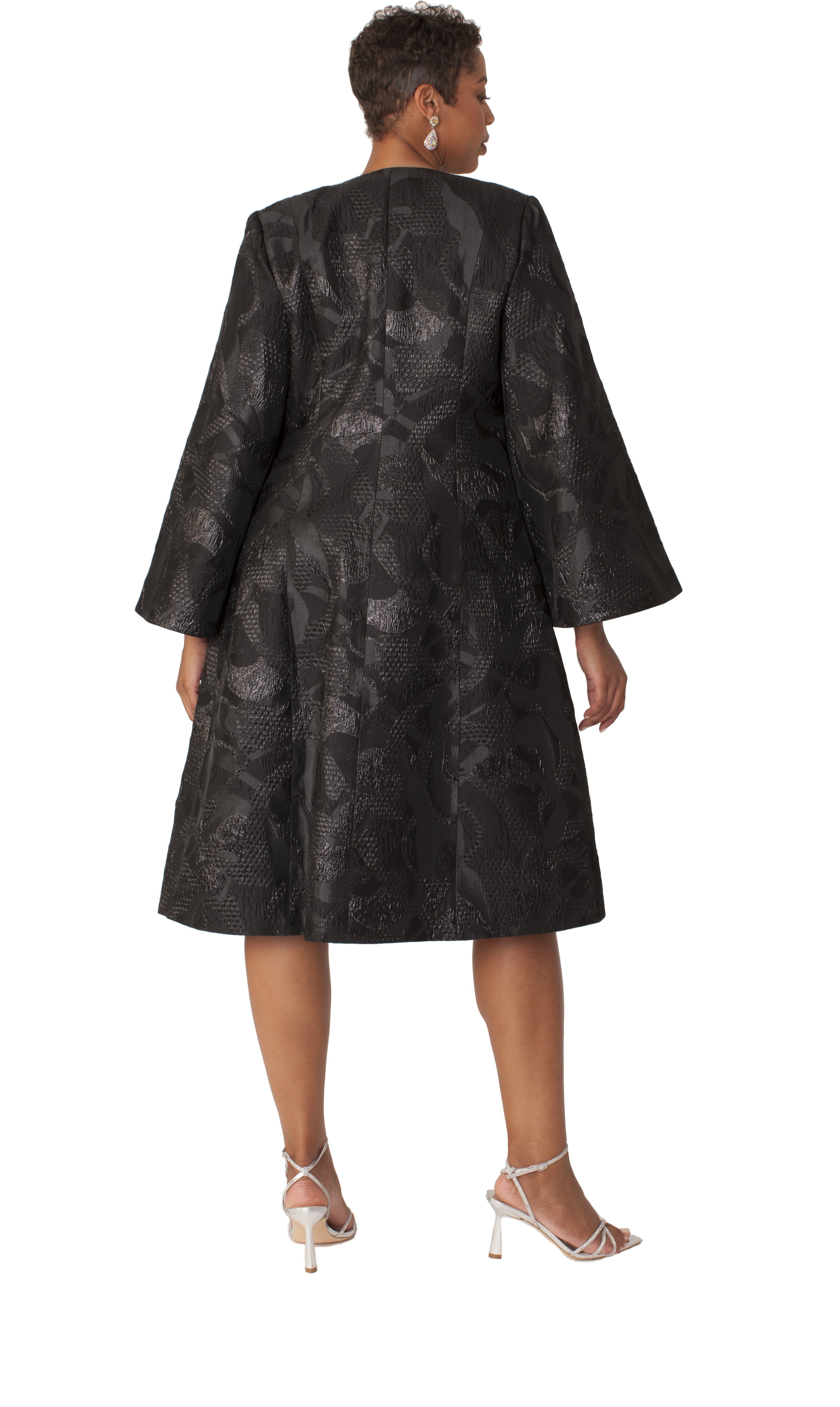 Brocade Jacket Dress & Dress Set with Bell Sleeves- 4852 by Tally Taylor