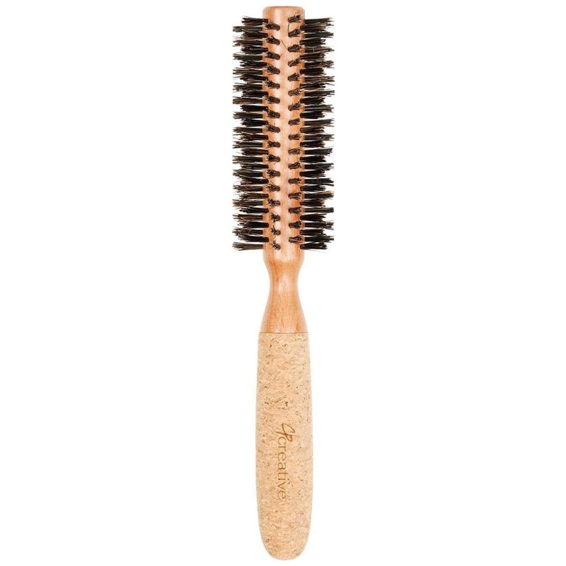 Eco-Friendly Birchwood and Cork Boar Bristle Round Hair Brush by Pasteur Pharmacy