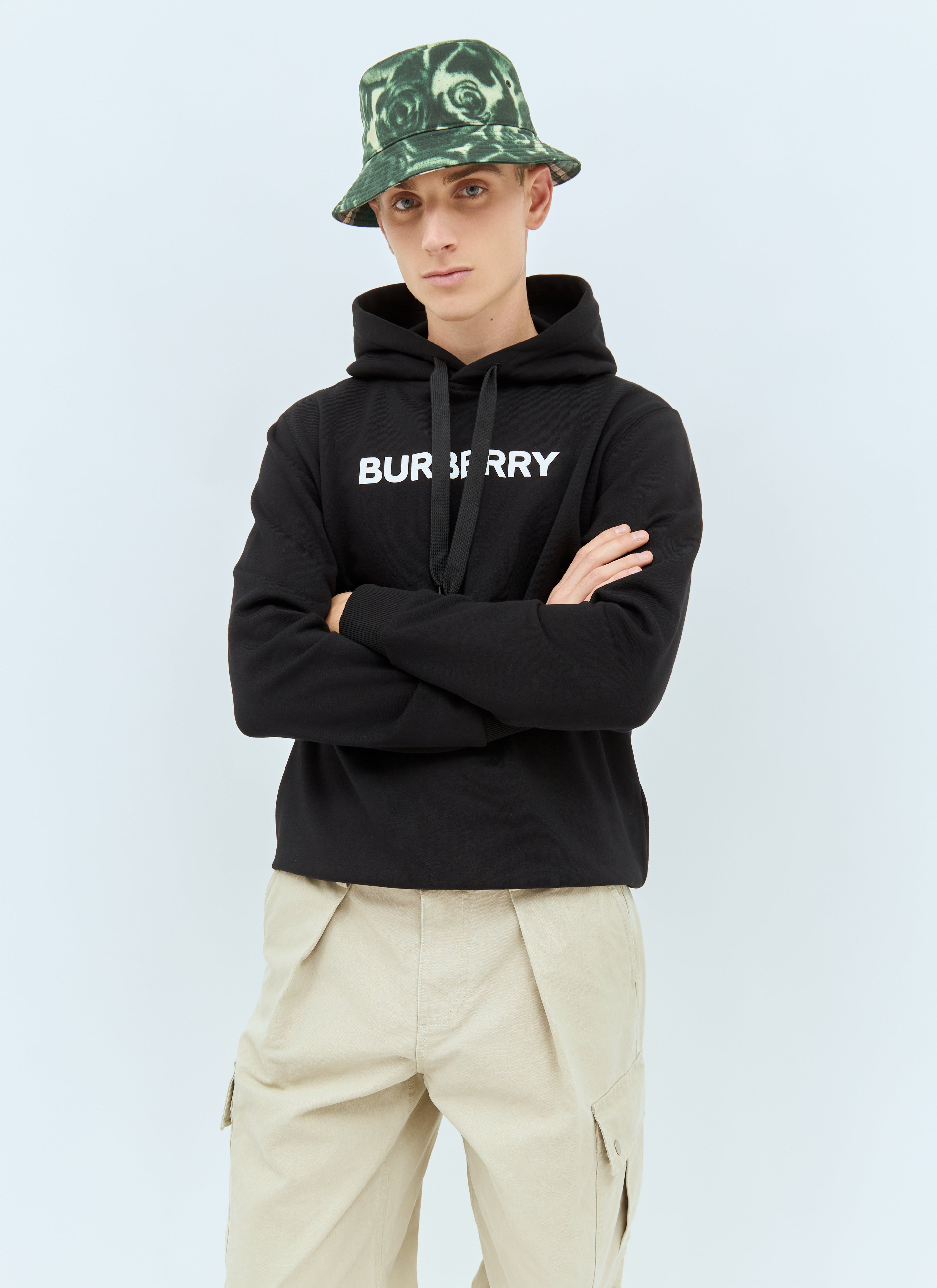 Burberry Men Rose Print Wax Bucket Hat by Luosophy