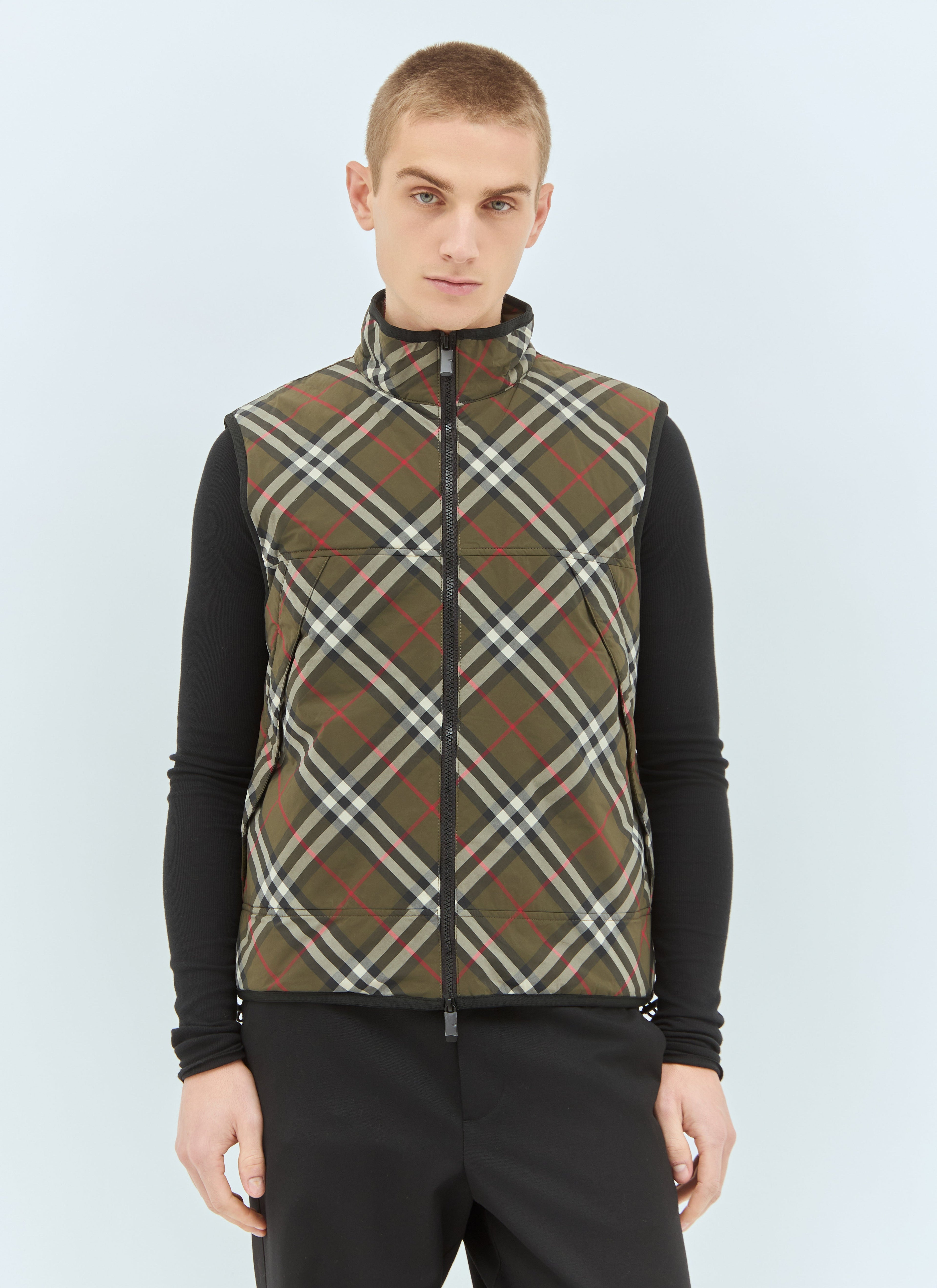 Burberry Men Check Padded Gilet by Luosophy