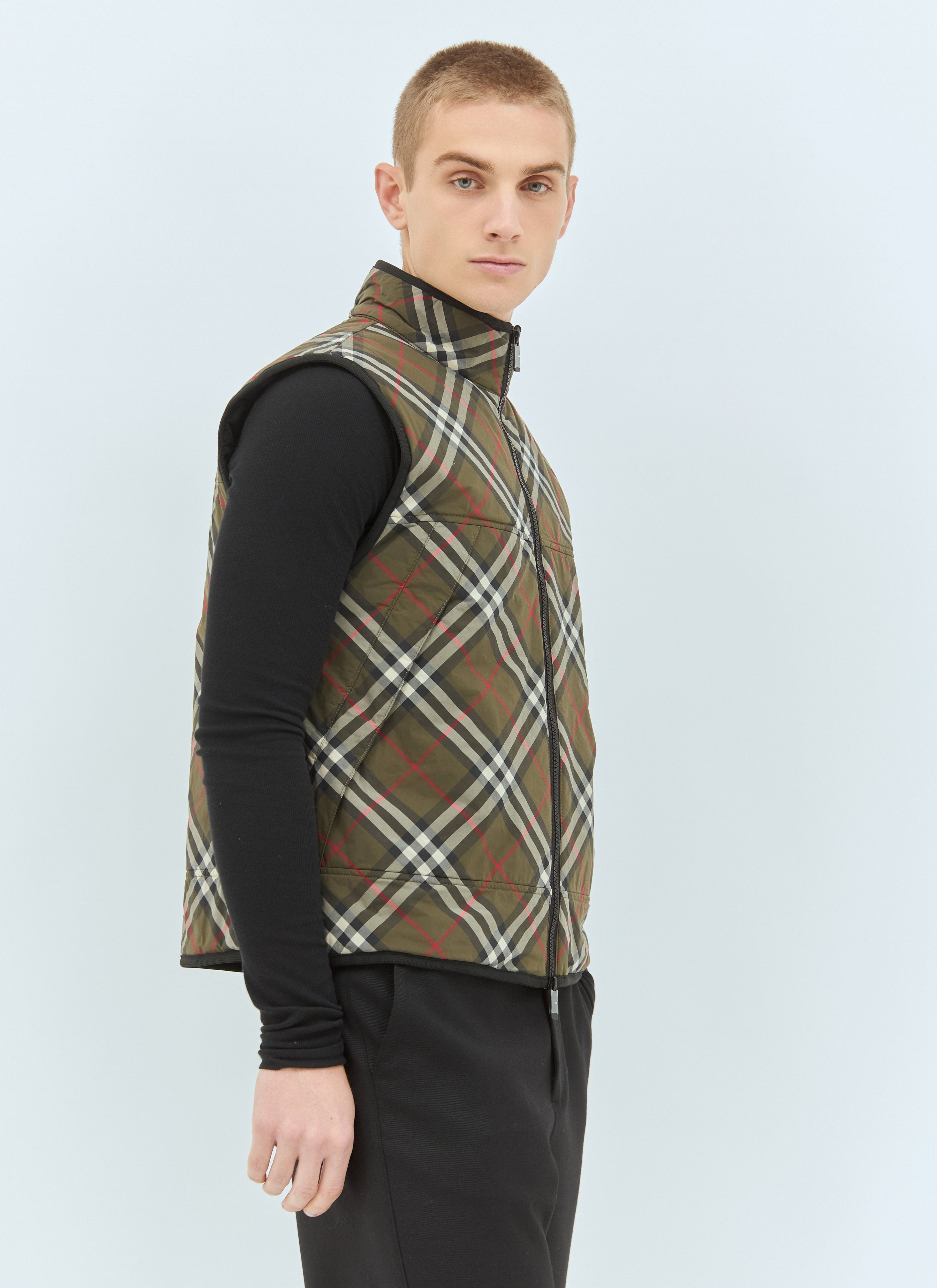 Burberry Men Check Padded Gilet by Luosophy